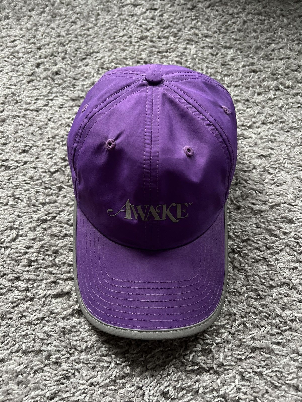 Awake NY Awake NY Purple Reflective Brim Hat Cap Size ONE SIZE - 1 Thumbnail