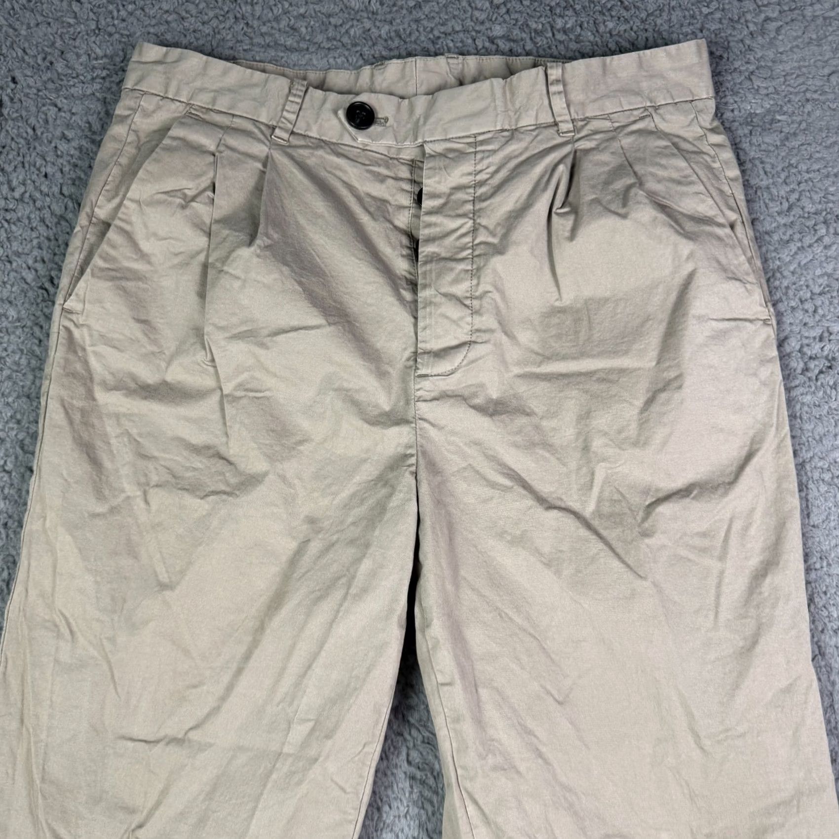 Allsaints AllSaints Pants Mens 28 Beige Matford Trouser Straight Fit Chino Cuffed Size US 28 / EU 44 - 2 Thumbnail