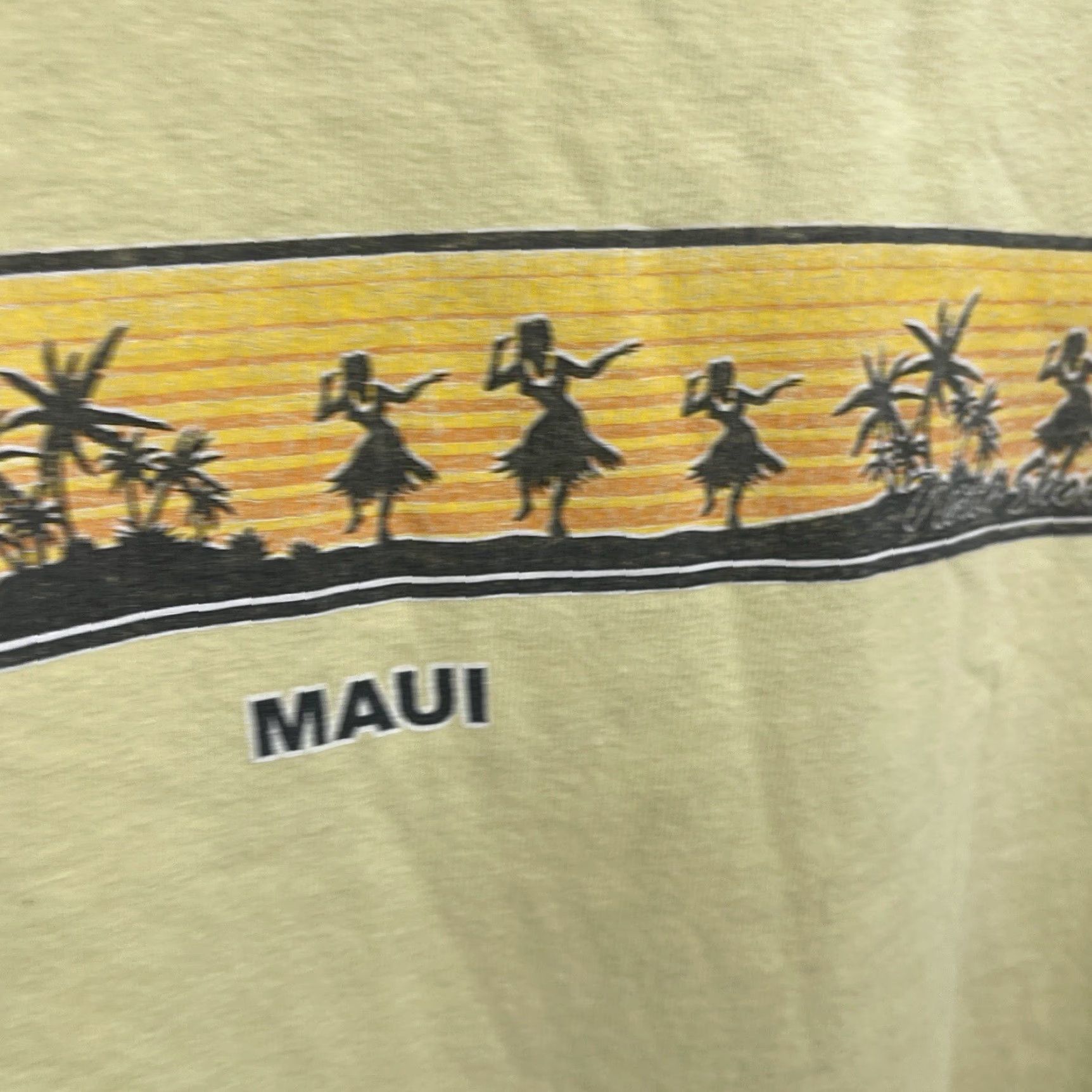 Fruit Of The Loom VINTAGE Fruit of the Loom Hawaii Shirt Adult M Yellow 1990s Aloha Logo Tee Mens M Size US M / EU 48-50 / 2 - 7 Thumbnail