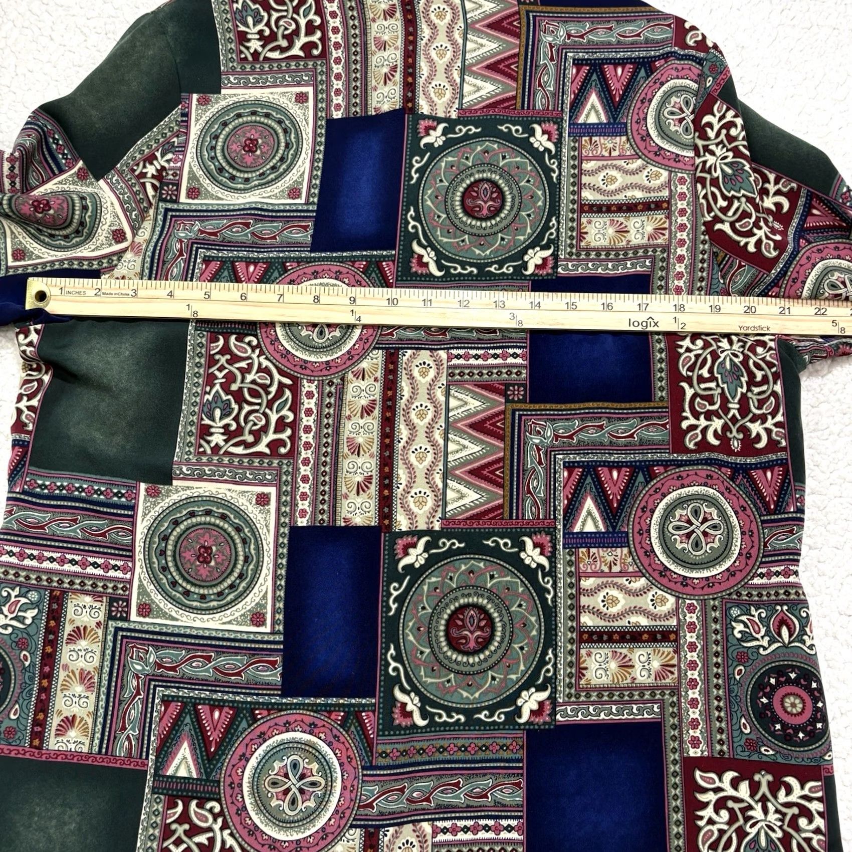 Vintage VINTAGE Bold Geometric Abstract Print Blouse Top Size M Boho Hippie 90 Womens Size M / US 6-8 / IT 42-44 - 5 Thumbnail