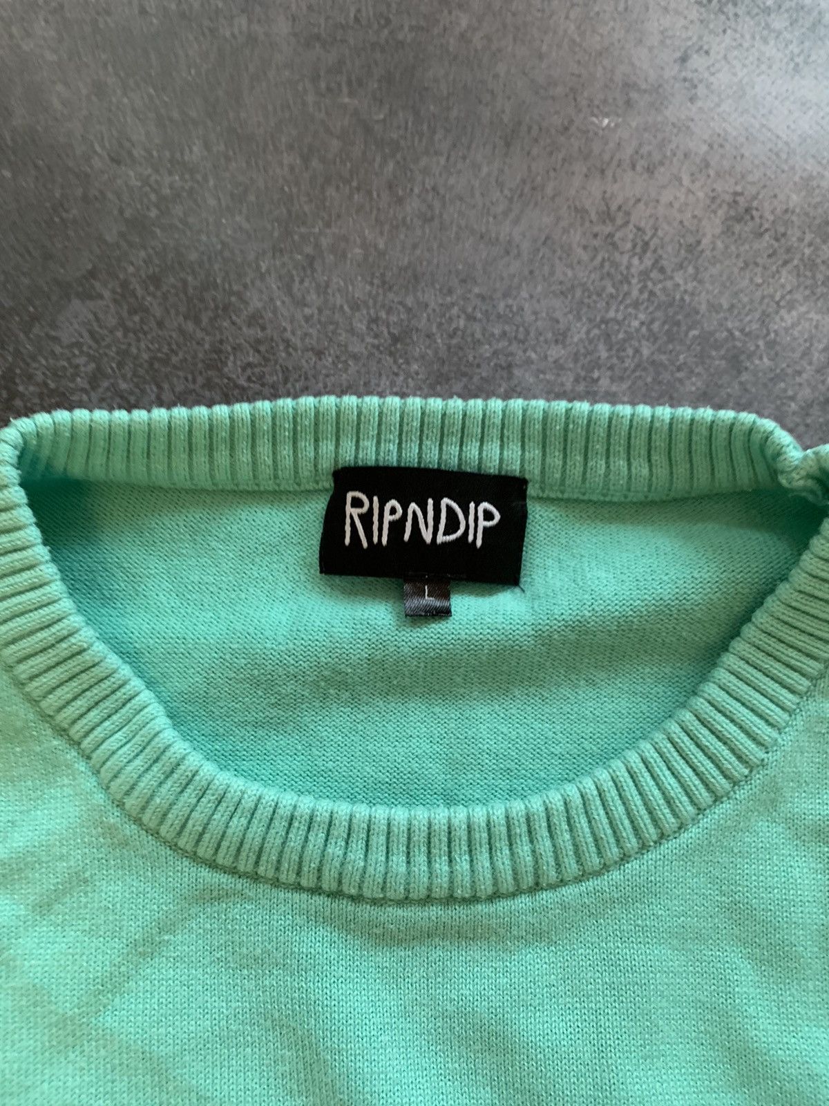 RIPNDIP RipNDip Teal Middle Finger Sweatshirt Size US XL / EU 56 / 4 - 3 Thumbnail