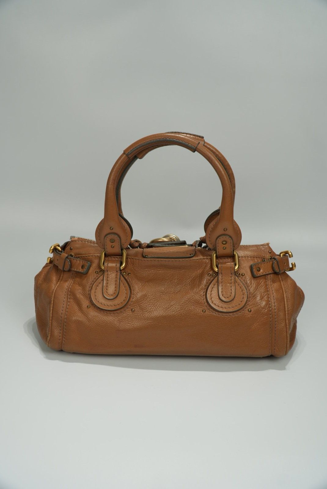 Chloe Chloe Paddington Shoulder Bag Leather Brown Gold Size ONE SIZE - 2 Thumbnail