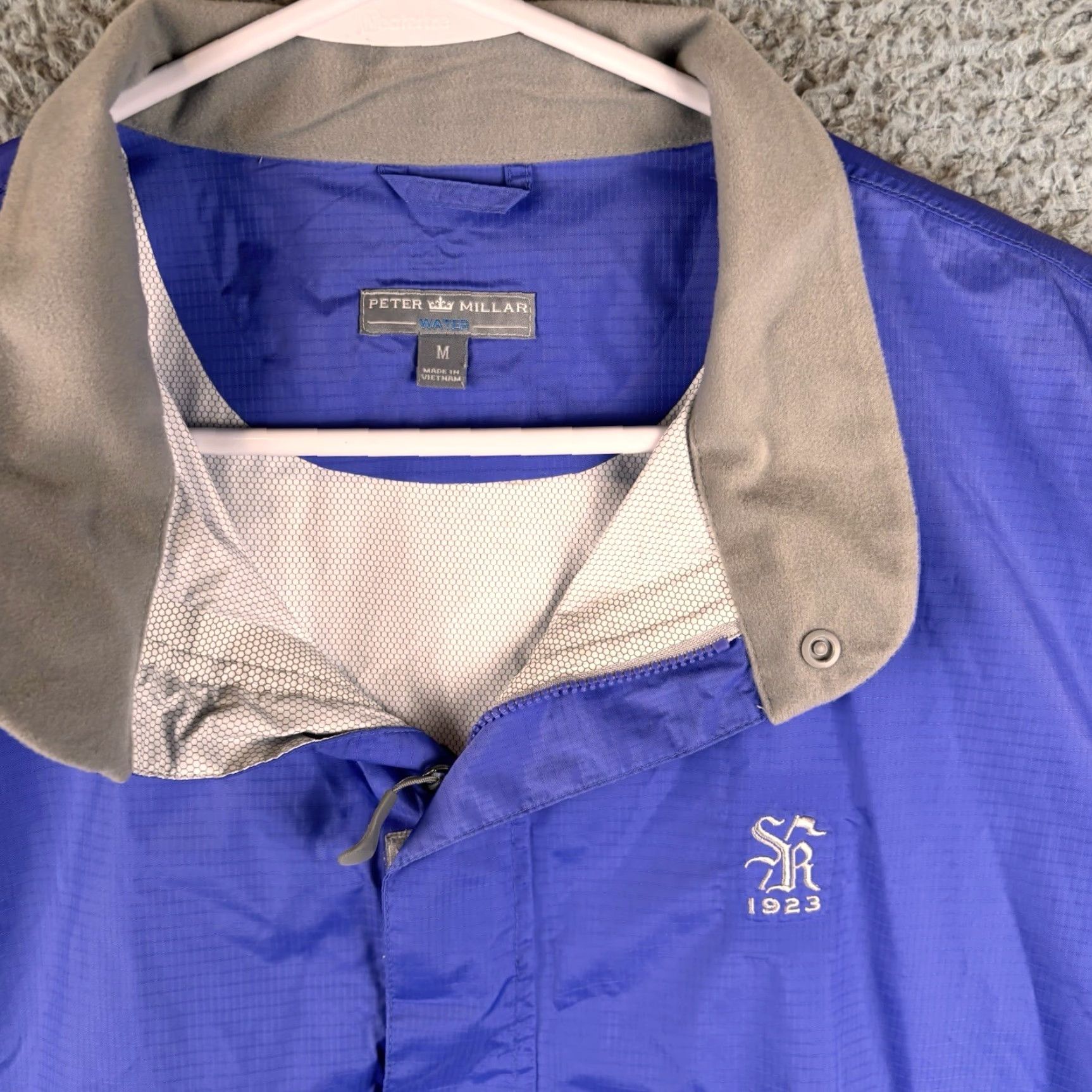 Peter Millar Peter Millar Purple Rain Jacket Mens M Waterproof Golf Windbreaker Zip Short Sleeve Jacket Size US 31 - 2 Thumbnail