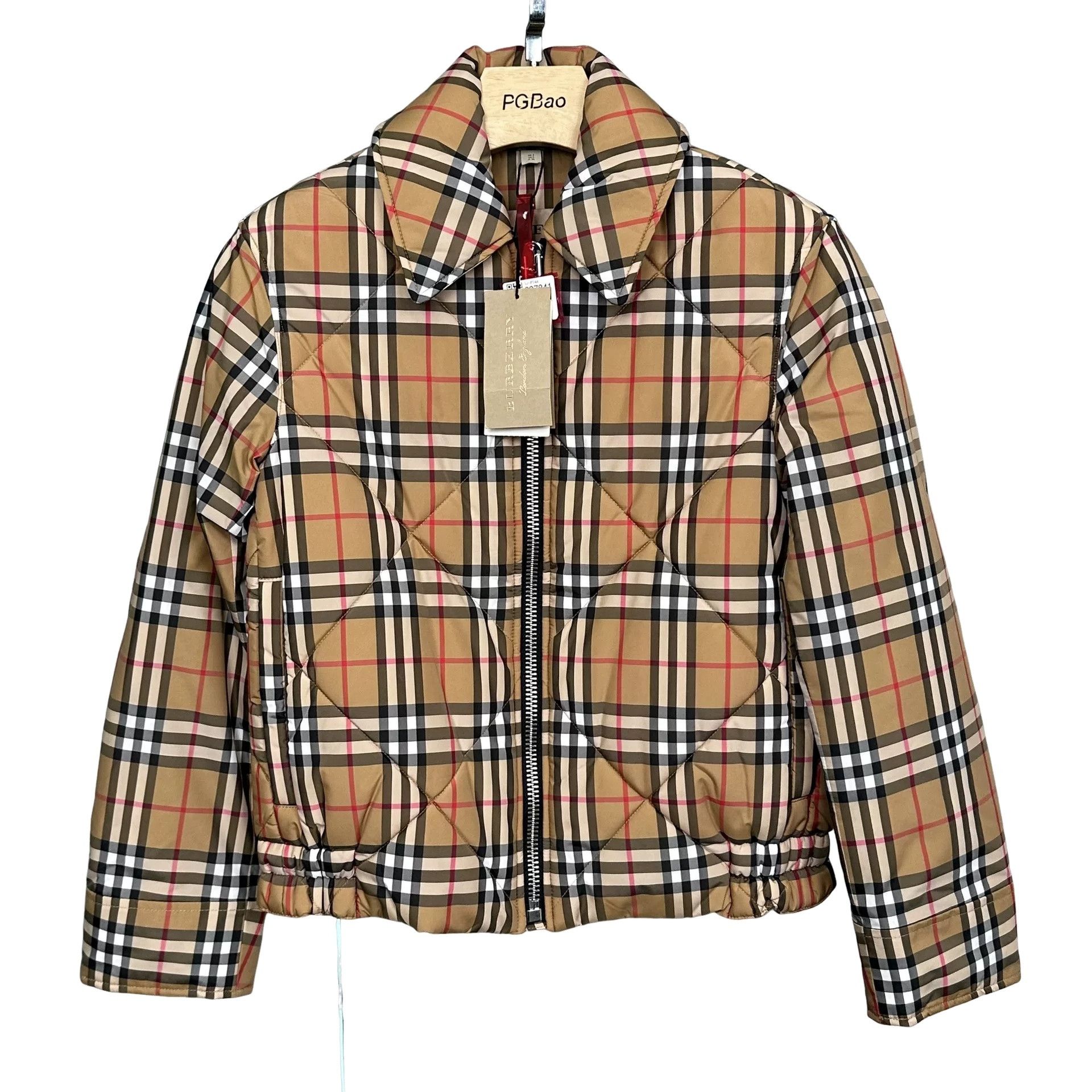 Burberry Burberry Check Quilted Jacket UK 2 Size XXS / US 00 / IT 34 - 1 Thumbnail