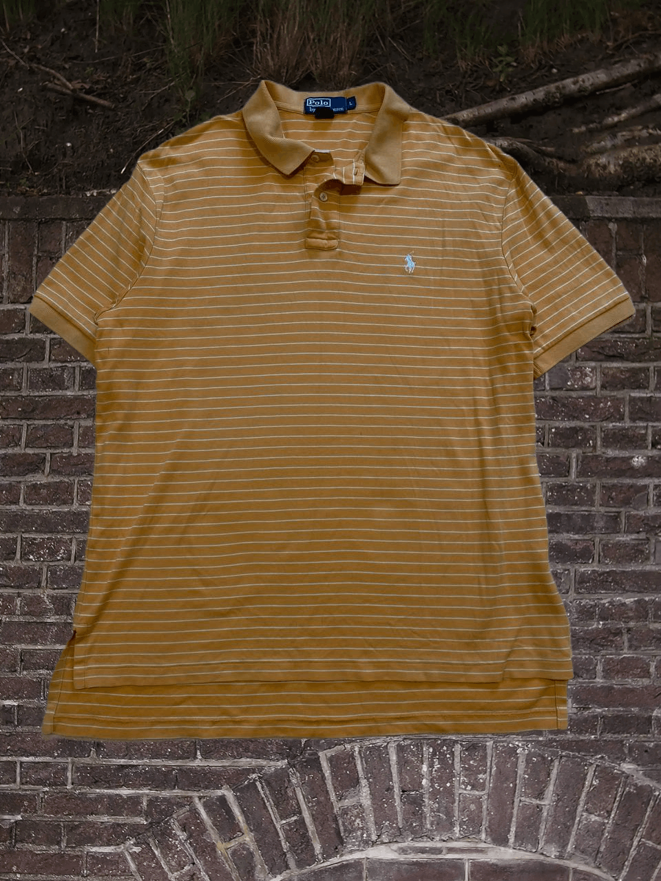 Polo Ralph Lauren Ralph Lauren Polo Shirt Men's Classic Peach Stripe Size US L / EU 52-54 / 3 - 1 Thumbnail