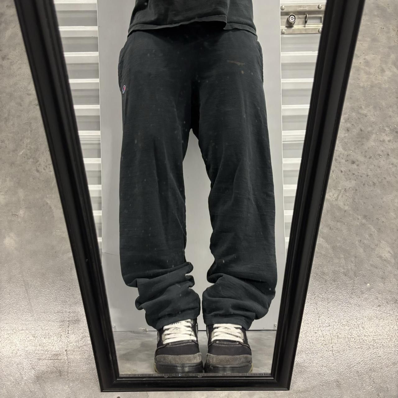 Japanese Brand × Vintage Crazy Vintage Y2K/2000s Black Skater Essential Sweatpants! Size US 30 / EU 46 - 1 Thumbnail