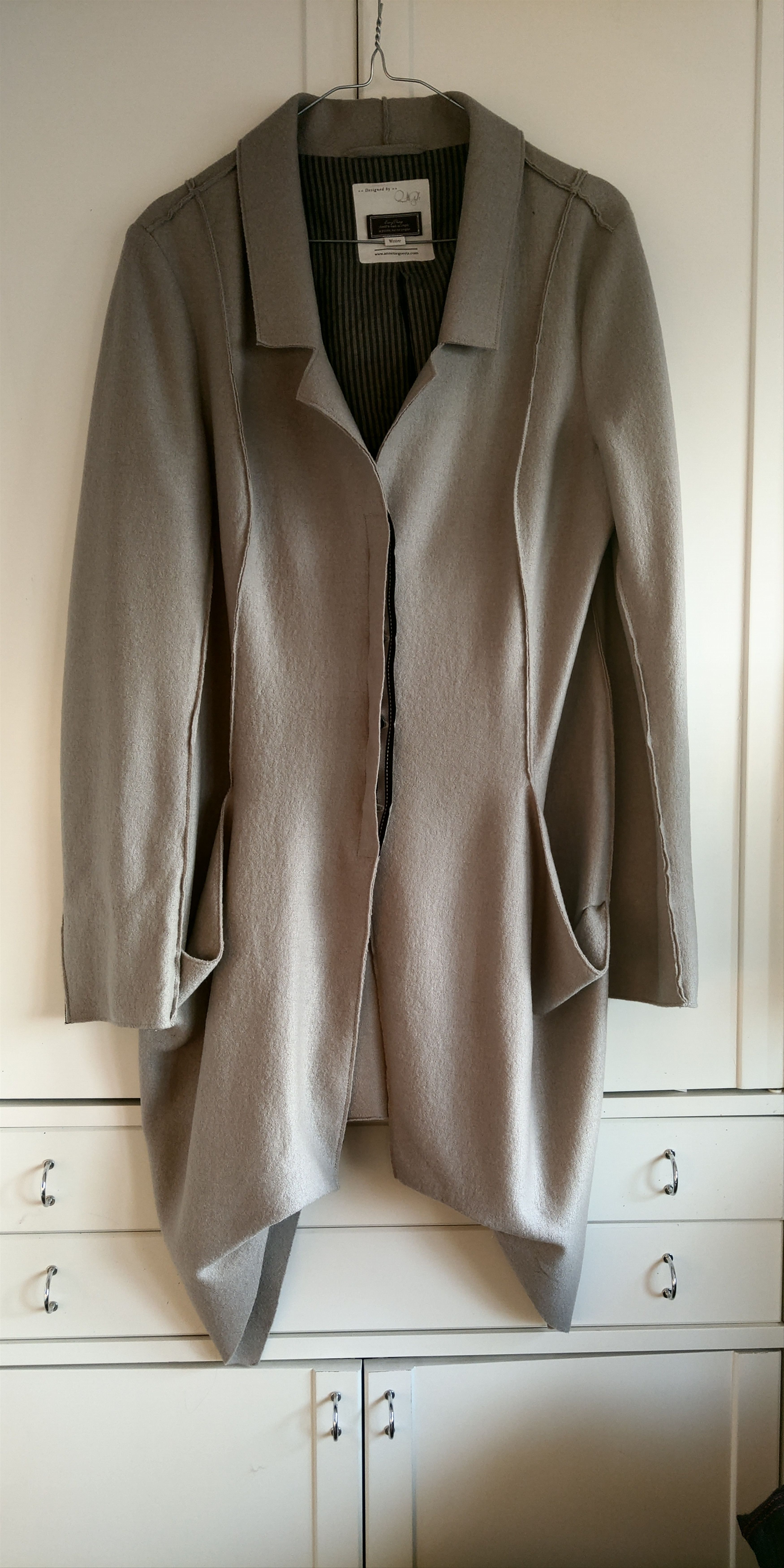 Annette Gortz Avant-Garde Wool Coat Reconstructed Design Alt Goth Size M / US 6-8 / IT 42-44 - 10 Thumbnail