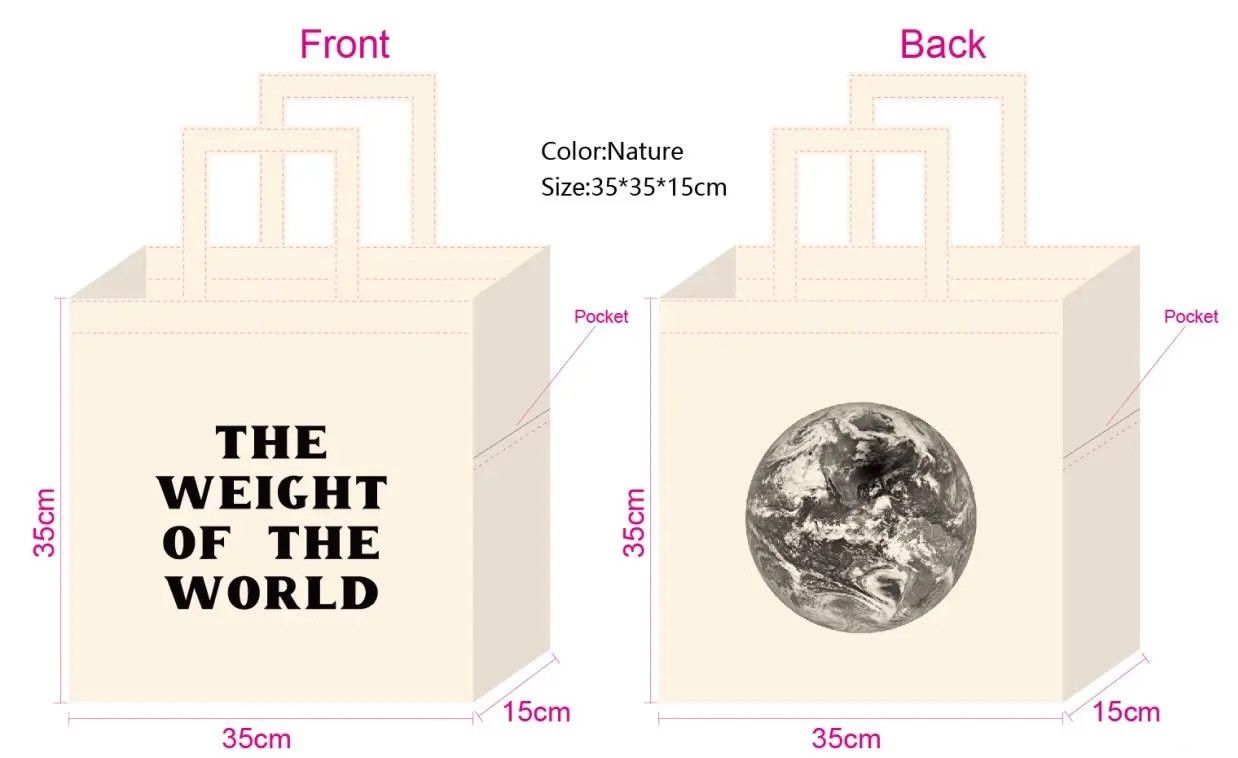 Supreme Custom The Weight Of The World Tote Bag Size ONE SIZE - 3 Thumbnail