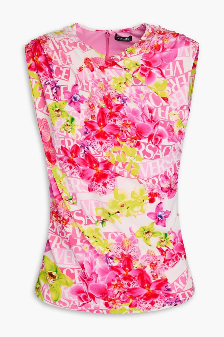 Versace o1y0226 V-neck Blouse in Multicolor Size S / US 4 / IT 40 - 1 Thumbnail