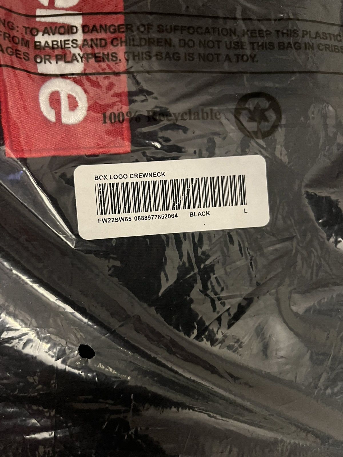 Supreme Supreme black box logo crewneck fw22 Size US L / EU 52-54 / 3 - 2 Thumbnail