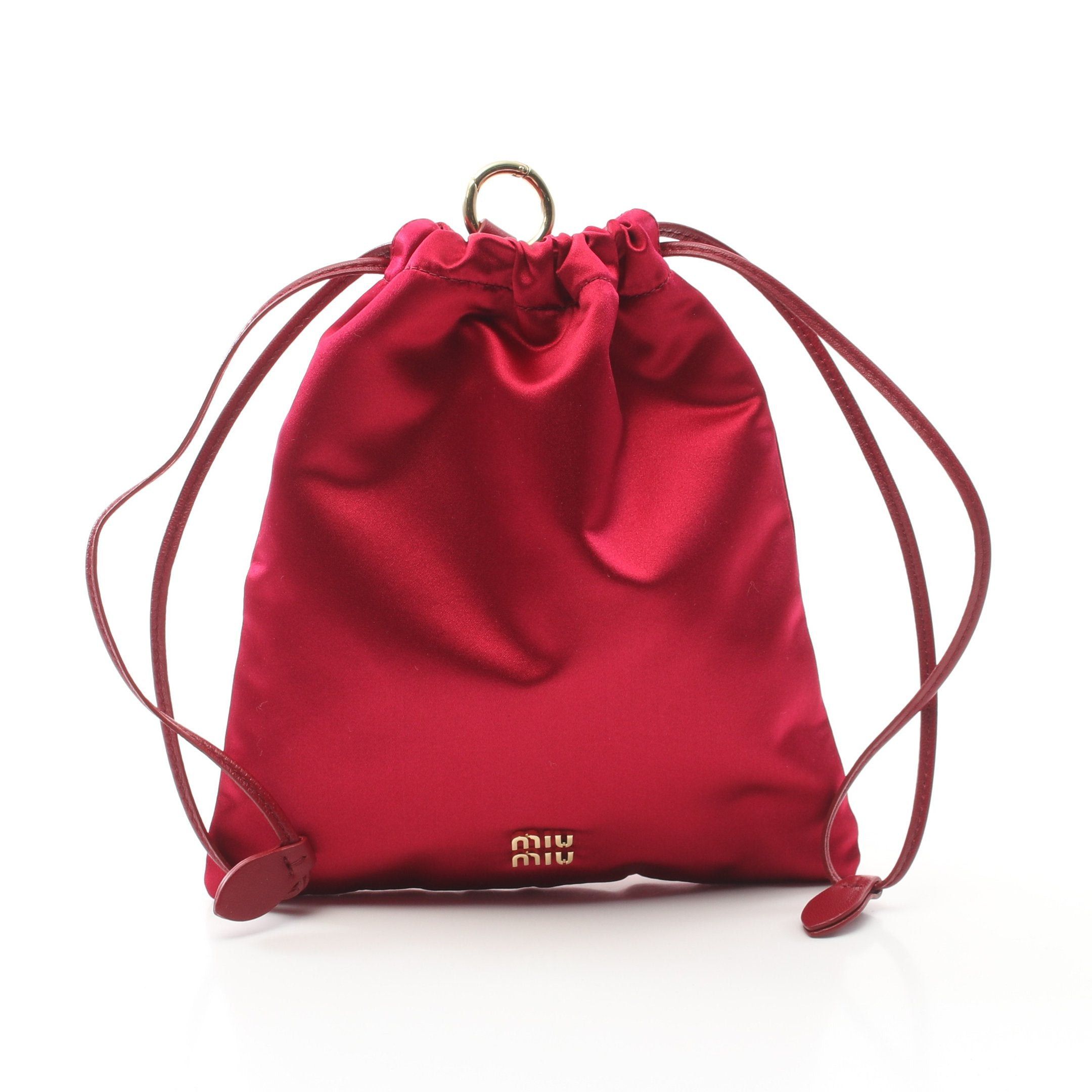 Miu Miu Miu Miu Duchesse Pouch Satin Pink Red Purse Size ONE SIZE - 1 Thumbnail