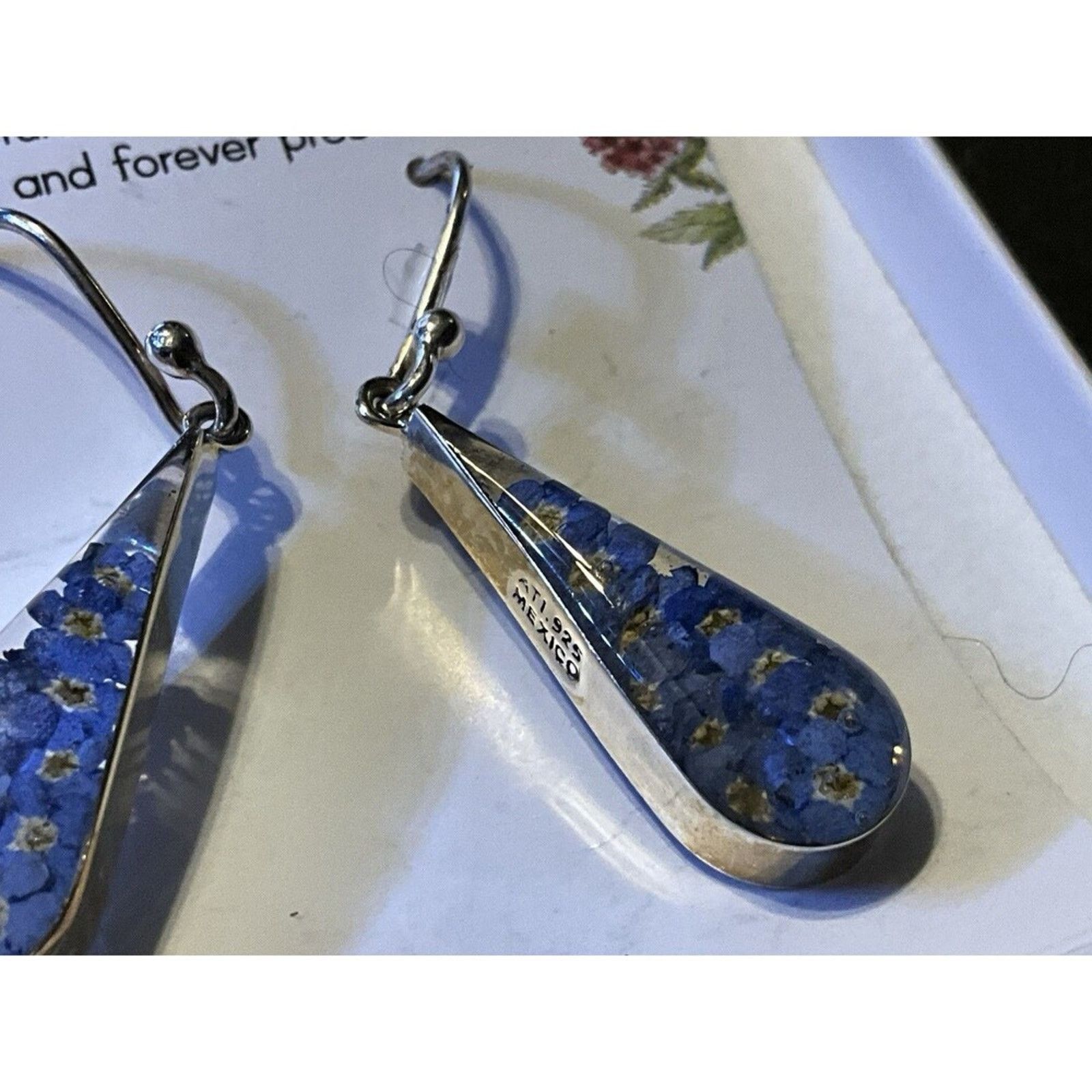 Other Miabella Sterling Silver Mexico Real Flowers Hook Earrings Size ONE SIZE - 5 Thumbnail