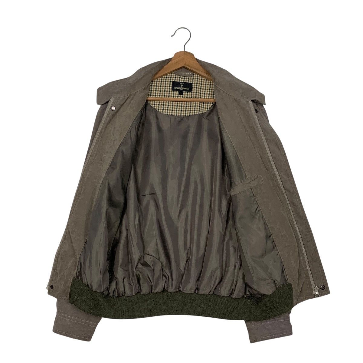 Vintage 90's CLAUDIO VALENTINO Suede Bomber Jacket #2724-C123 Size US L / EU 52-54 / 3 - 11 Thumbnail