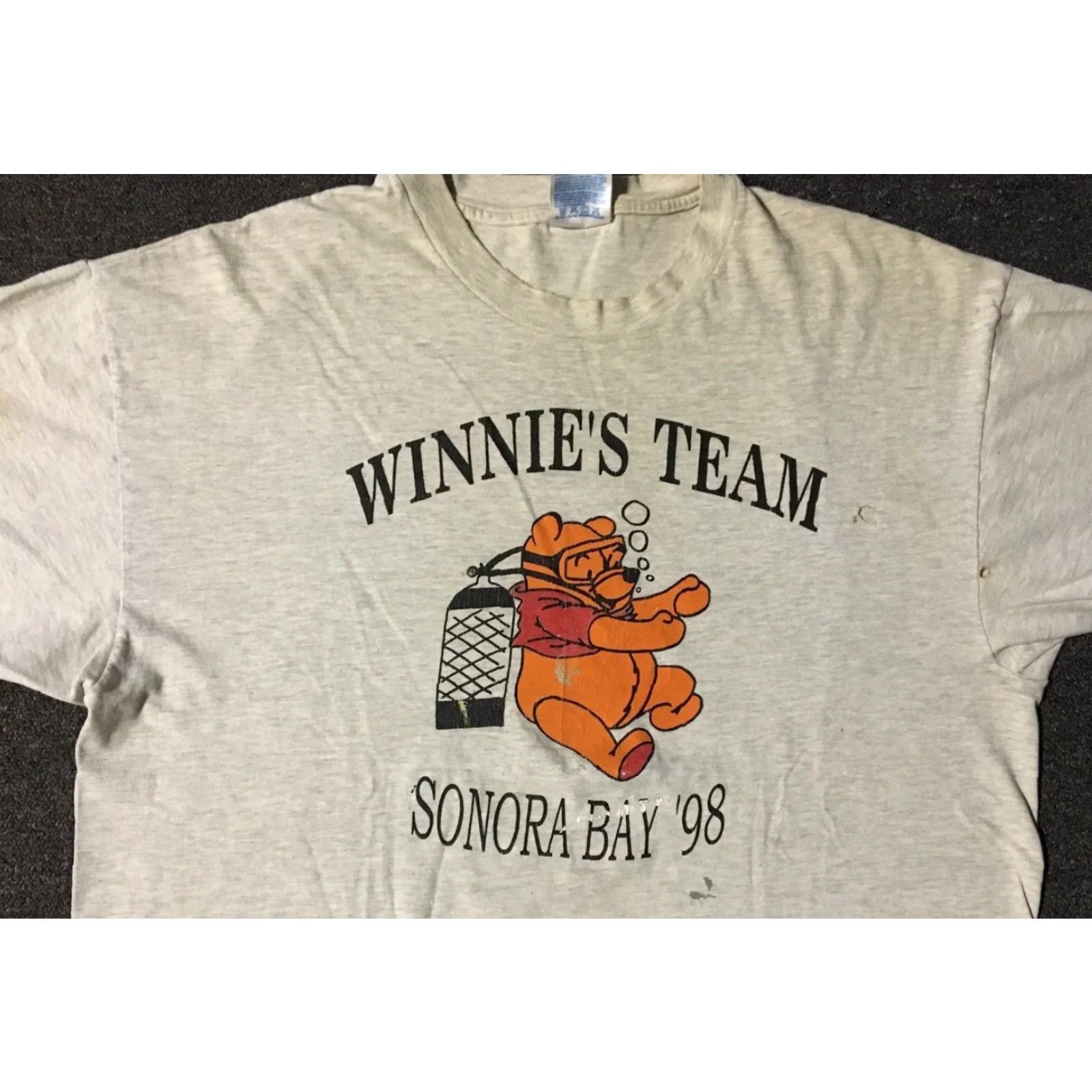 Thrasher Vtg 90s Winnie The Pooh Show Me The Honey Thrashed Faded Shirt XL Cartoon Grunge Size US XL / EU 56 / 4 - 6 Thumbnail