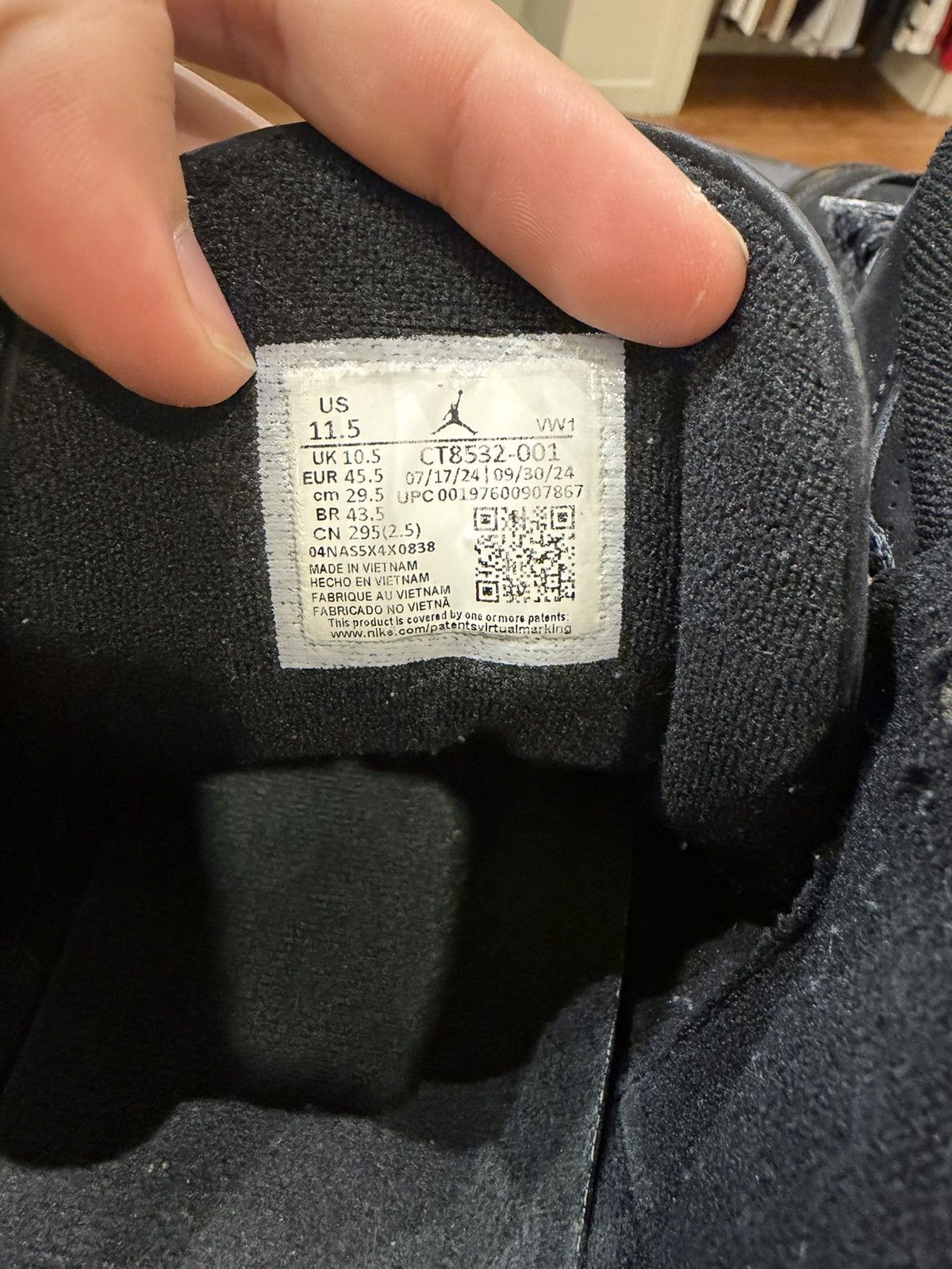 Jordan Brand Jordan 3 Retro ‘Black Cat (2025)” Size US 11.5 / EU 44-45 - 7 Thumbnail