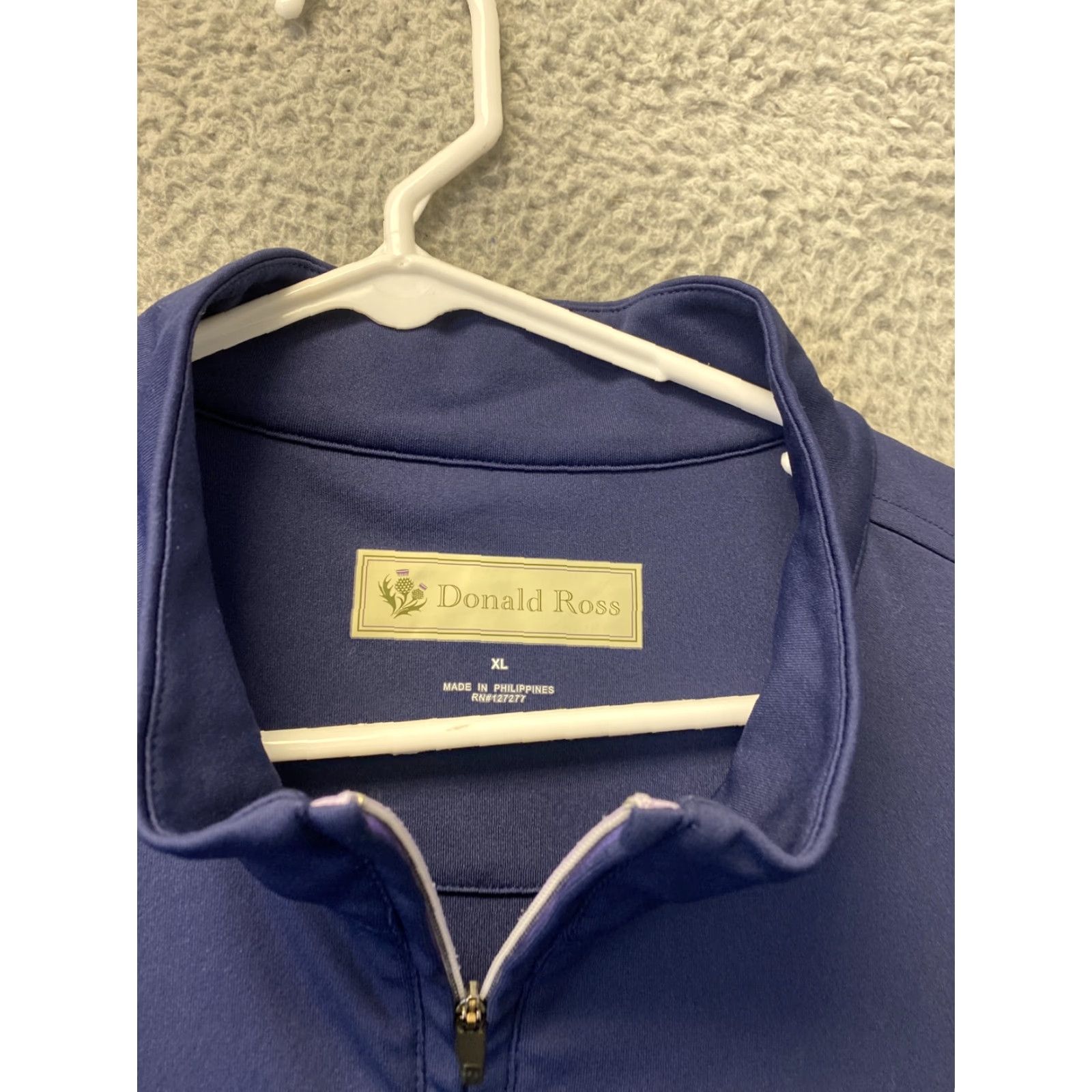 Vintage Donald Ross Men 1/4 Zip Sweater L Blue Cotton Blend Long Sleeve Pullover Size US L / EU 52-54 / 3 - 4 Thumbnail