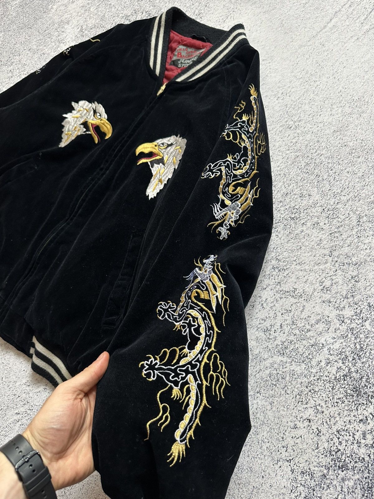 Other Sukajan Japan Yokosuka Embroidery Velvet Jacket Size US M / EU 48-50 / 2 - 7 Thumbnail