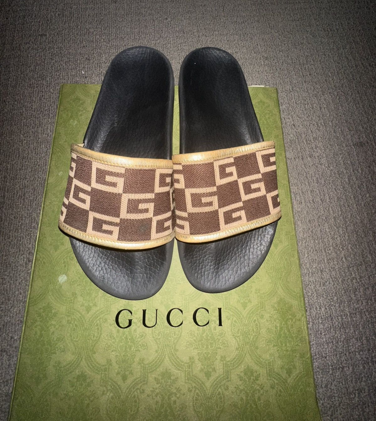 サンダル GUCCI Brown Suede Slippers Gucci Brown Suede Slippers | Grailed