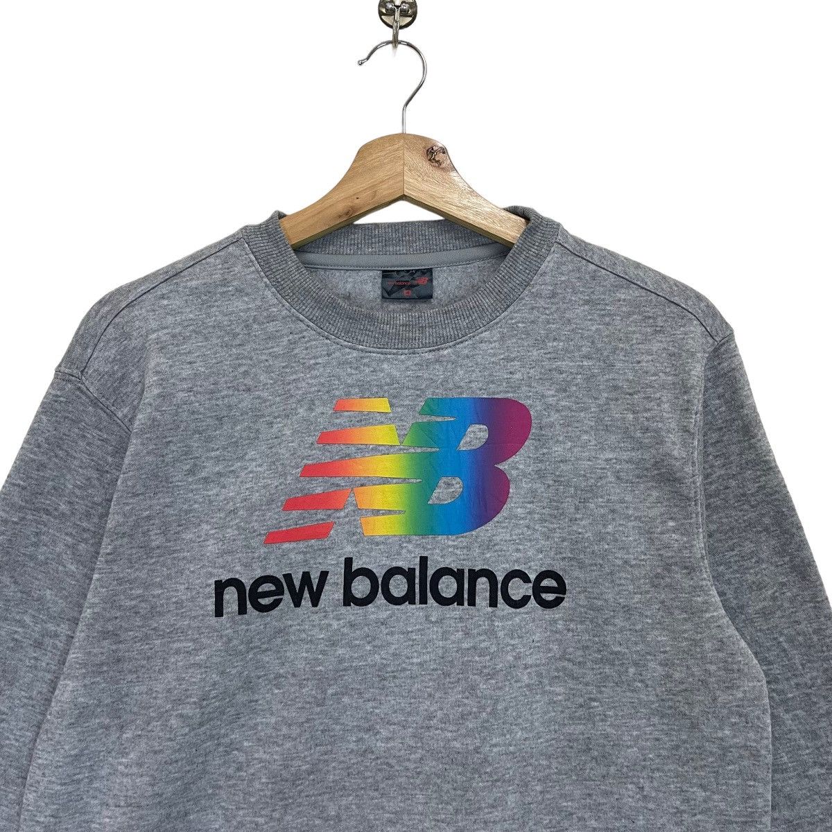 Japanese Brand New Balance Big Logo Crew Neck Sweatshirt Size M Size US M / EU 48-50 / 2 - 4 Thumbnail