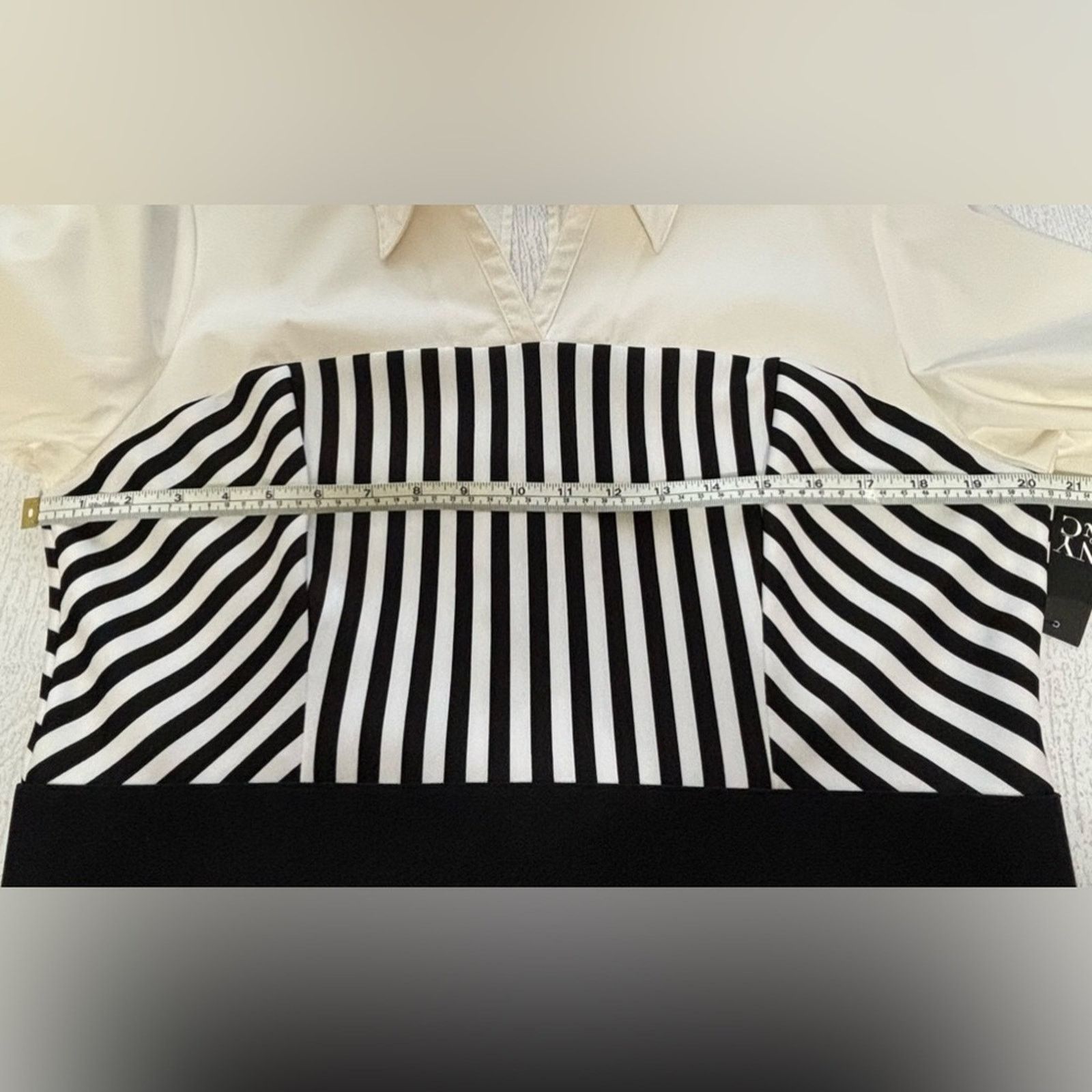 Other NY&C 7th Avenue Navy White Striped Dress XL NWT 3/4 Sleeve Size XL / US 12-14 / IT 48-50 - 5 Thumbnail