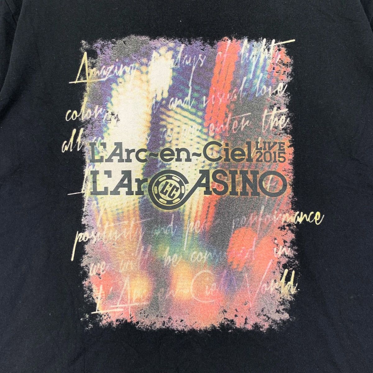 Vintage LARC EN CIEL Band LARCASINO Tour Live 2015 Tee Shirt Size L / US 10 / IT 46 - 3 Thumbnail