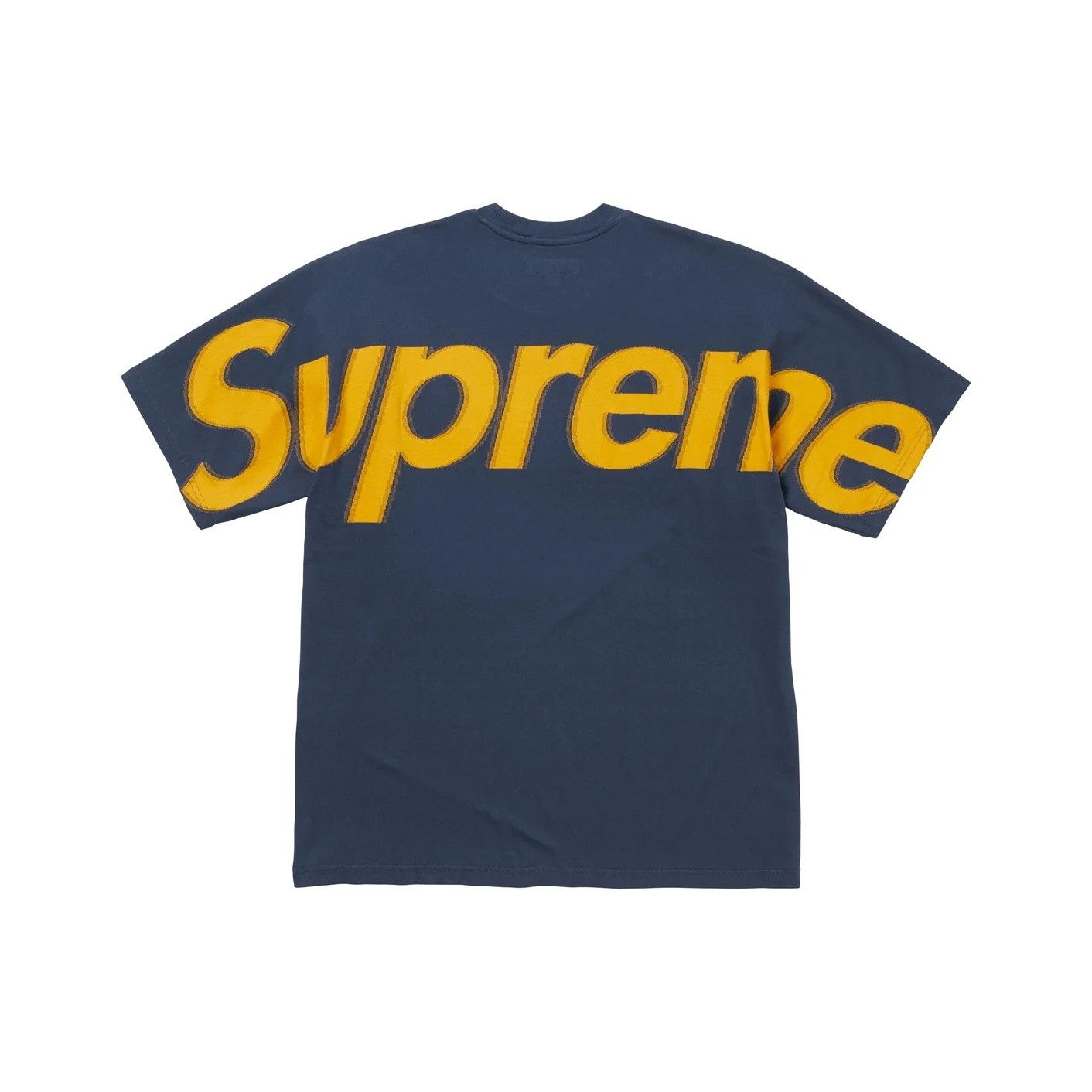 Supreme Supreme Intarsia Logo T-Shirt Navy Size L Size US L / EU 52-54 / 3 - 1 Thumbnail