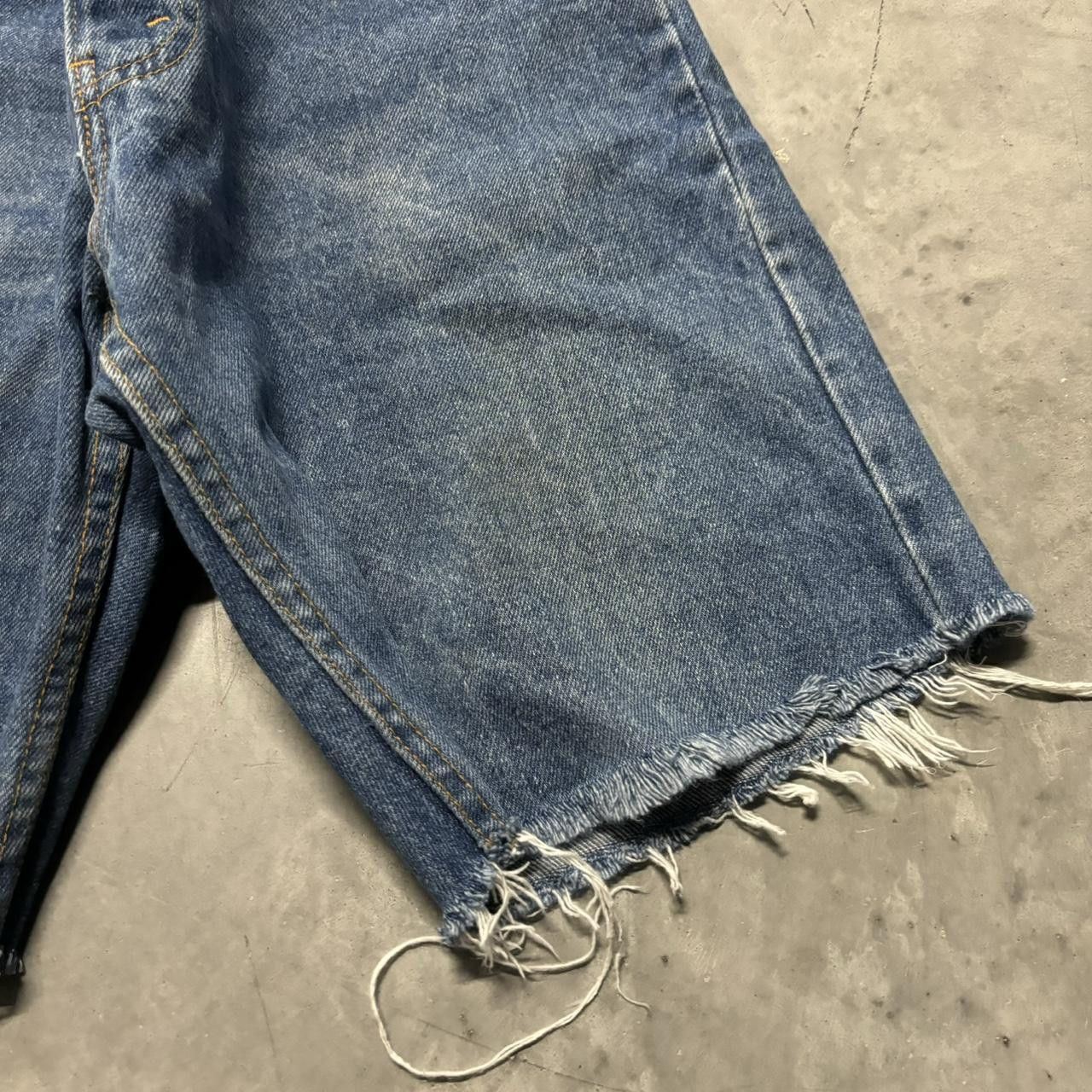 Levi's × Vintage Crazy Vintage 90s Grunge Levi’s Orange Tab Cut Off Denim Jean Shorts Jorts! Size US 35 - 5 Thumbnail