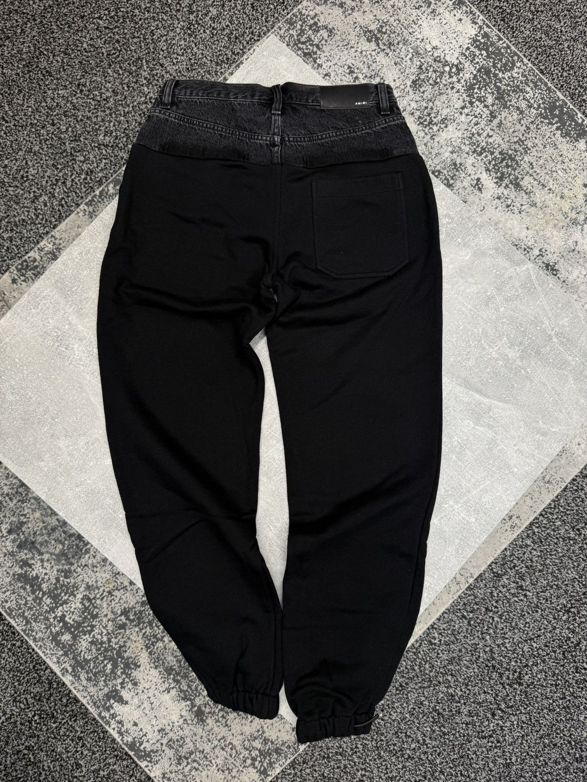 Amiri Hybrid Sweatpants Satin Black. BNWT. Size W27 Size 27" / US 4 / IT 40 - 2 Thumbnail