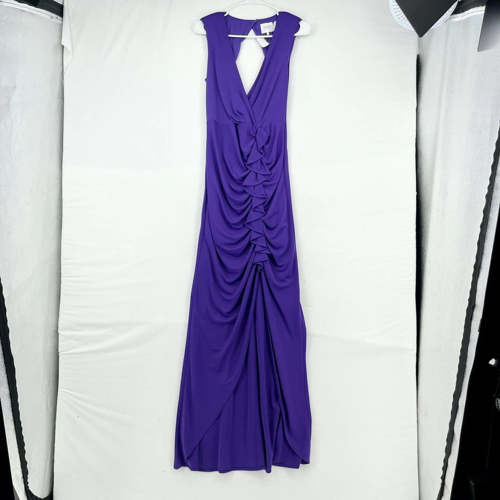Other One33 Social High-Low Draped V-Neck ruffle Gown size 2 Size XS / US 0-2 / IT 36-38 - 2 Thumbnail