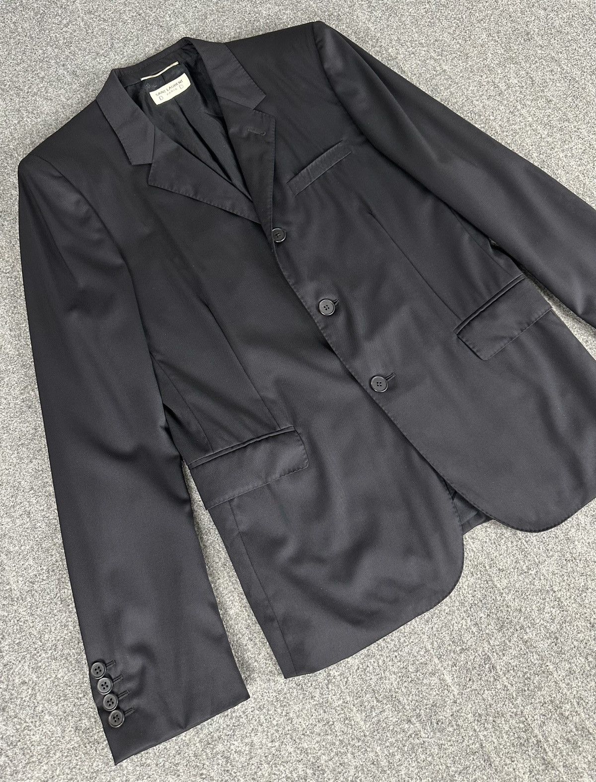 Saint Laurent Paris Saint Laurent - Hedi Slimane 2012 - Wool Three Button Blazer Size 48S - 2 Thumbnail