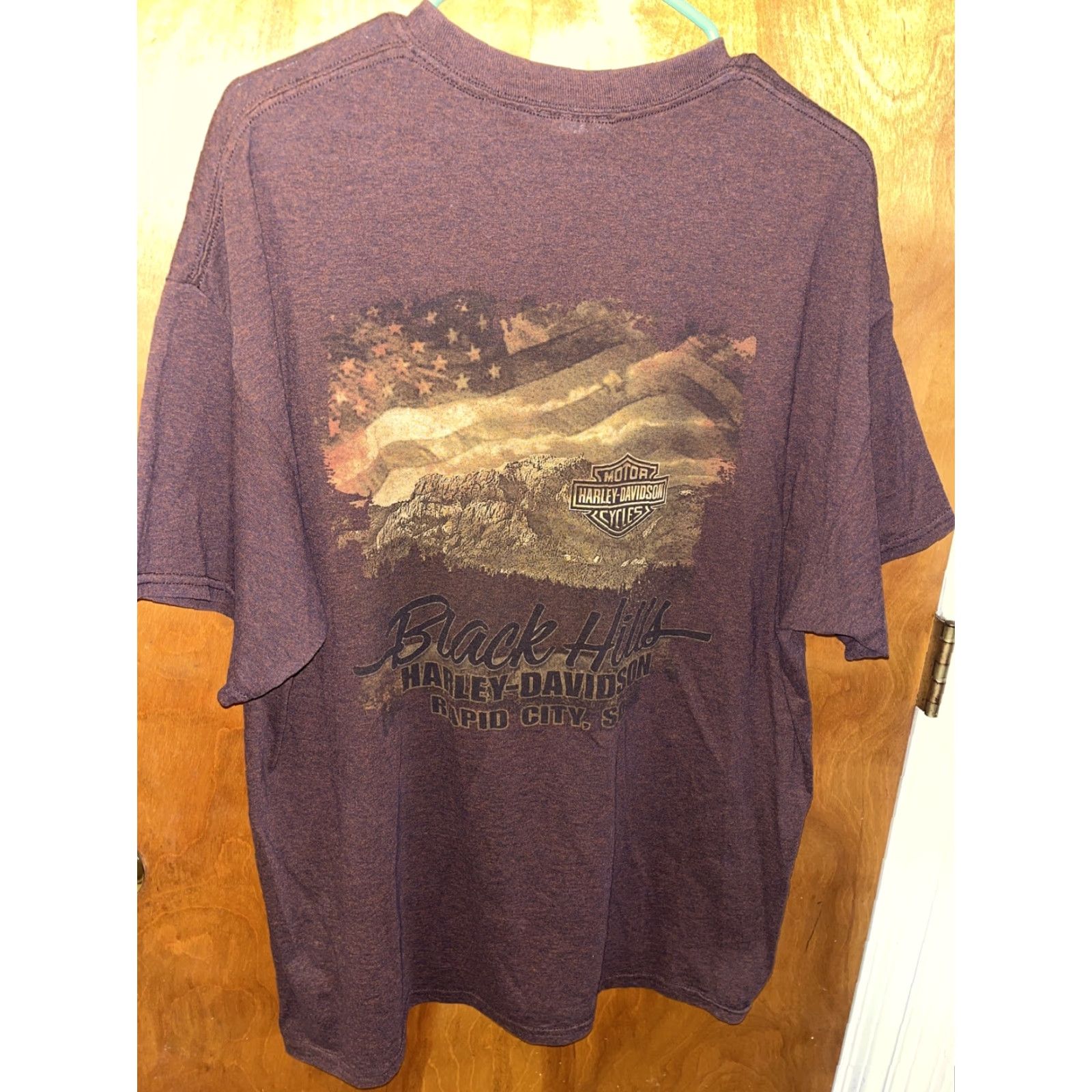Harley Davidson VINTAGE Harley-Davidson Double-Sided T-Shirt Brown Biker Graphic Mens XL Black Hills, SD 2000s Size US XL / EU 56 / 4 - 5 Thumbnail
