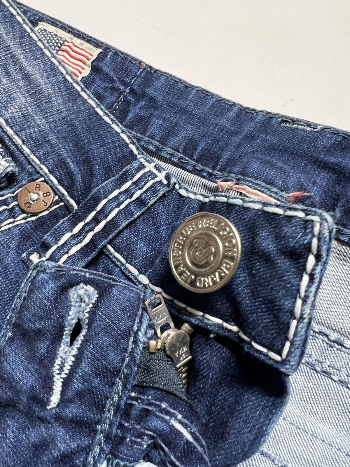 True Religion × Vintage Vintage Y2k True Religion 💙 Billy Super Denim Jeans 00’s Size 34" / US 12 / IT 48 - 13 Thumbnail