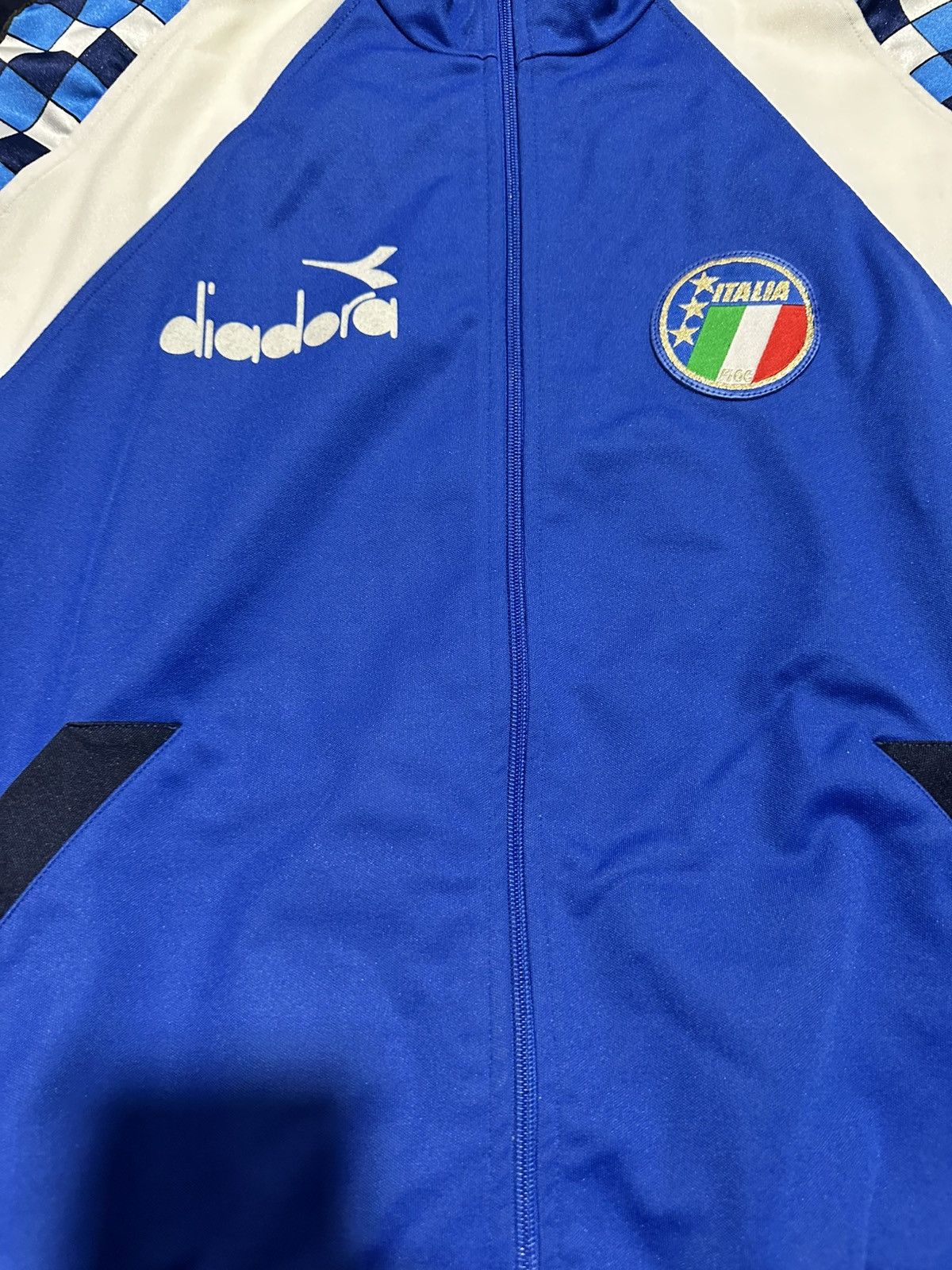 Vintage Vtg 90s Diadora Italy national team tractop jacket Size US M / EU 48-50 / 2 - 7 Thumbnail