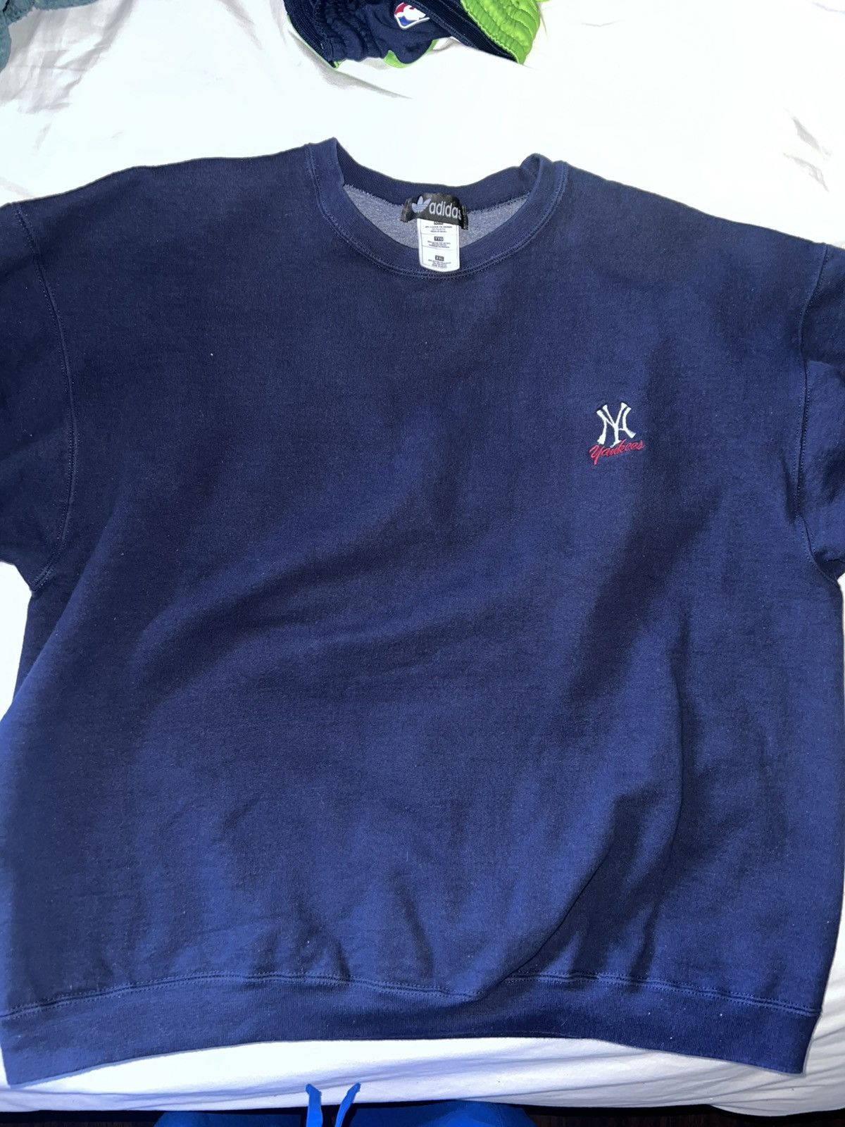 Adidas Vintage adidas Yankees crewneck Size US XXL / EU 58 / 5 - 2 Thumbnail