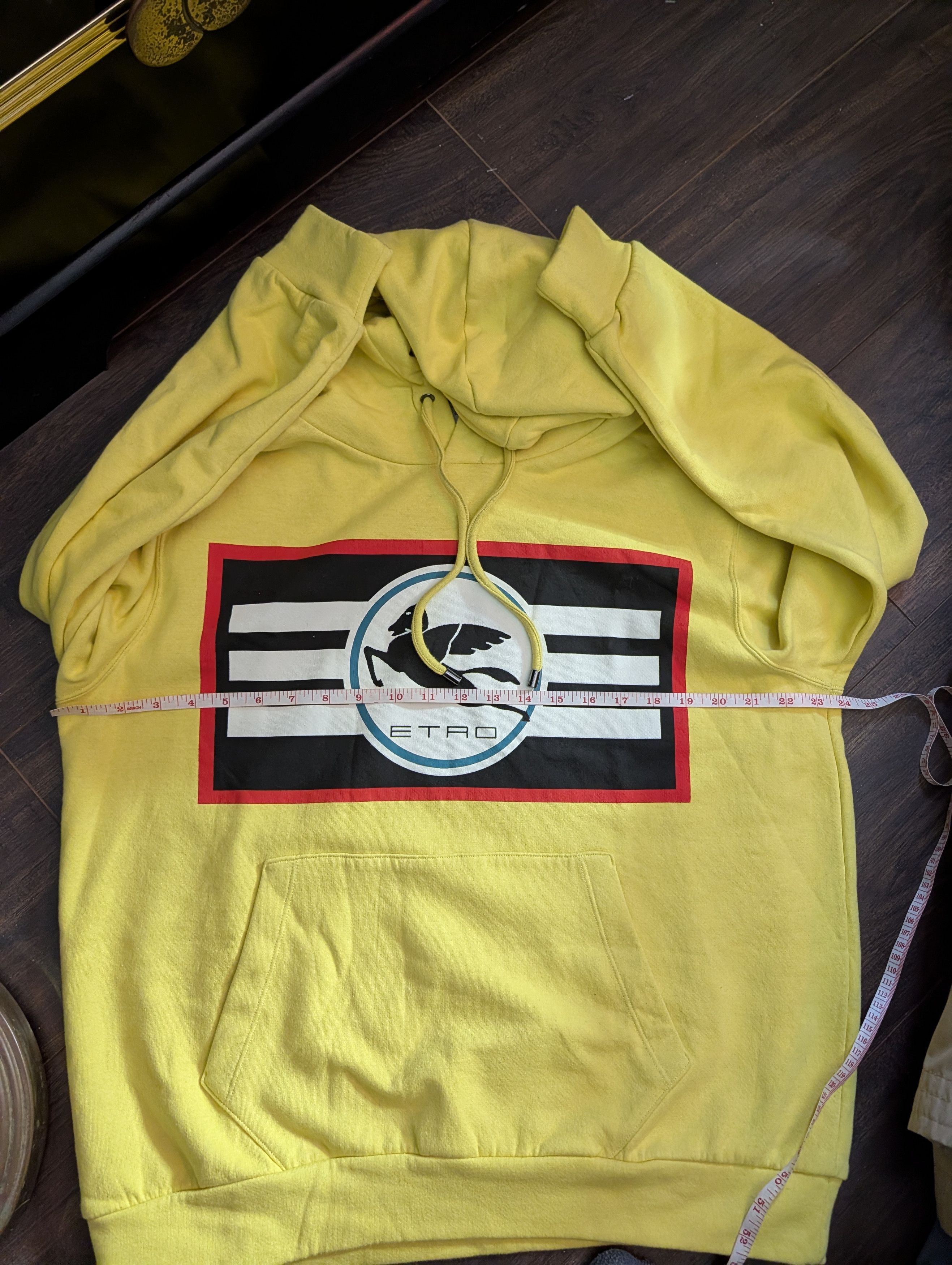 Etro Yellow Pegasus graphic vintage style hoodie NWT Small Size US S / EU 44-46 / 1 - 15 Thumbnail
