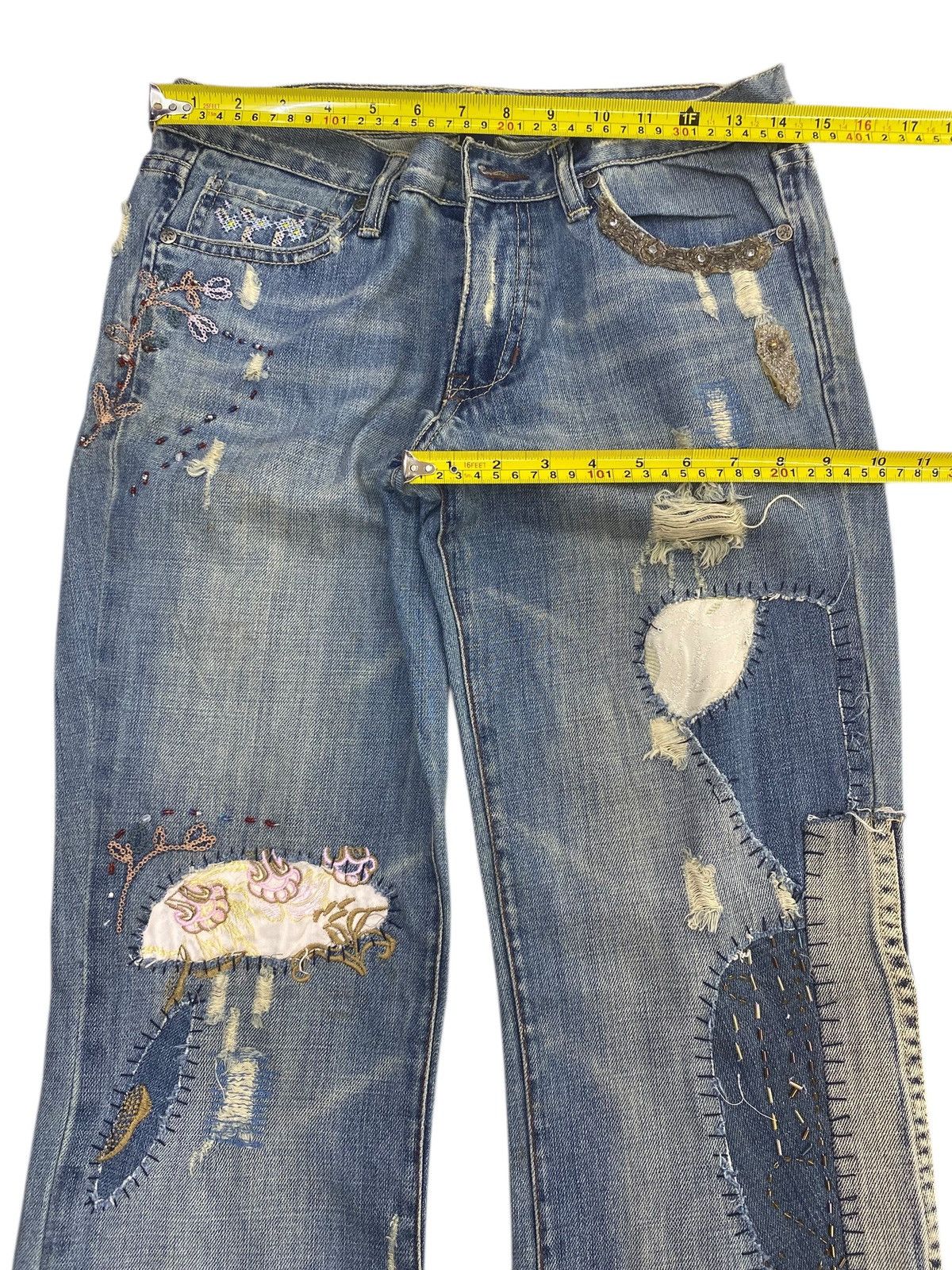 Japanese Brand Japanese Brand Patchwork Style Bootcut Jeans Size US 28 / EU 44 - 5 Thumbnail