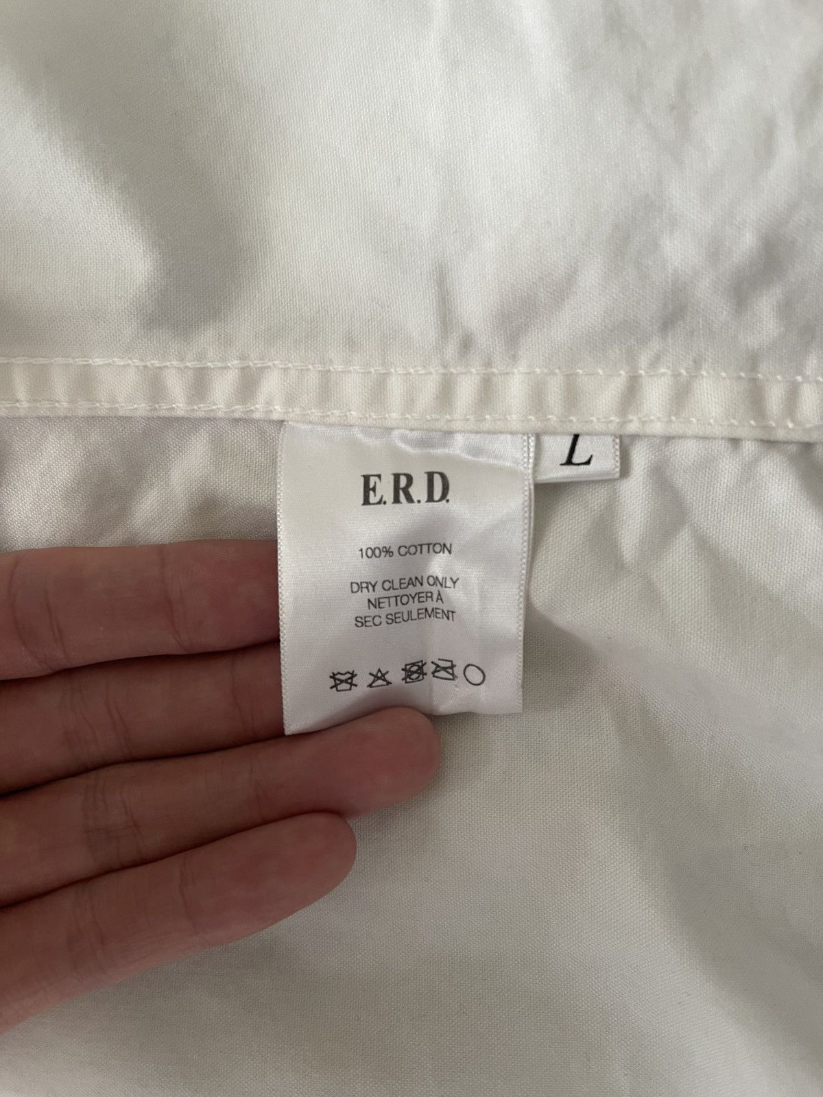 Enfants Riches Deprimes Enfants Riches Deprimes white patched cotton shirt Size US L / EU 52-54 / 3 - 3 Thumbnail