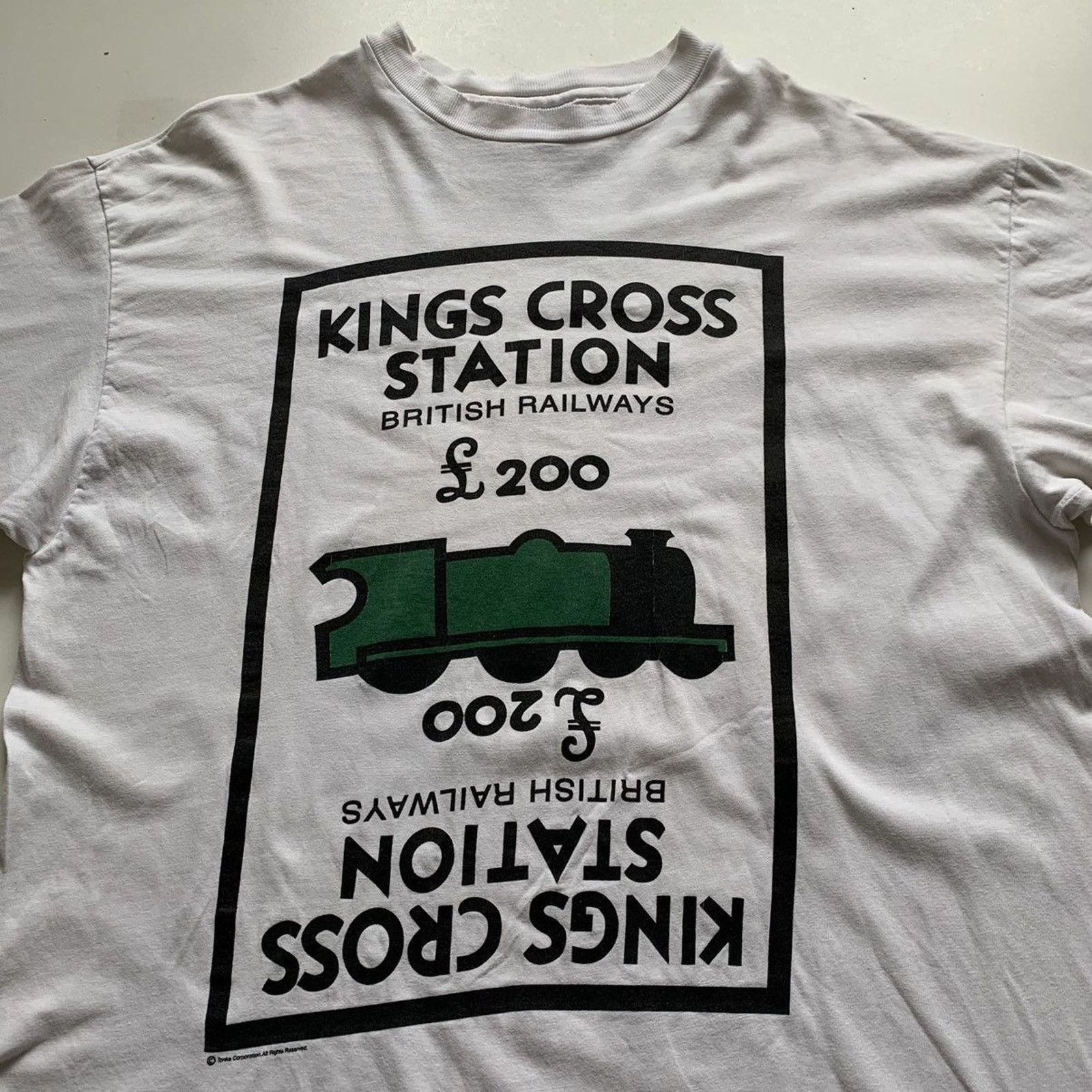 Hanes Vintage 90s Monopoly Kings Cross Station T Shirt XL Hanes Size US XL / EU 56 / 4 - 2 Thumbnail