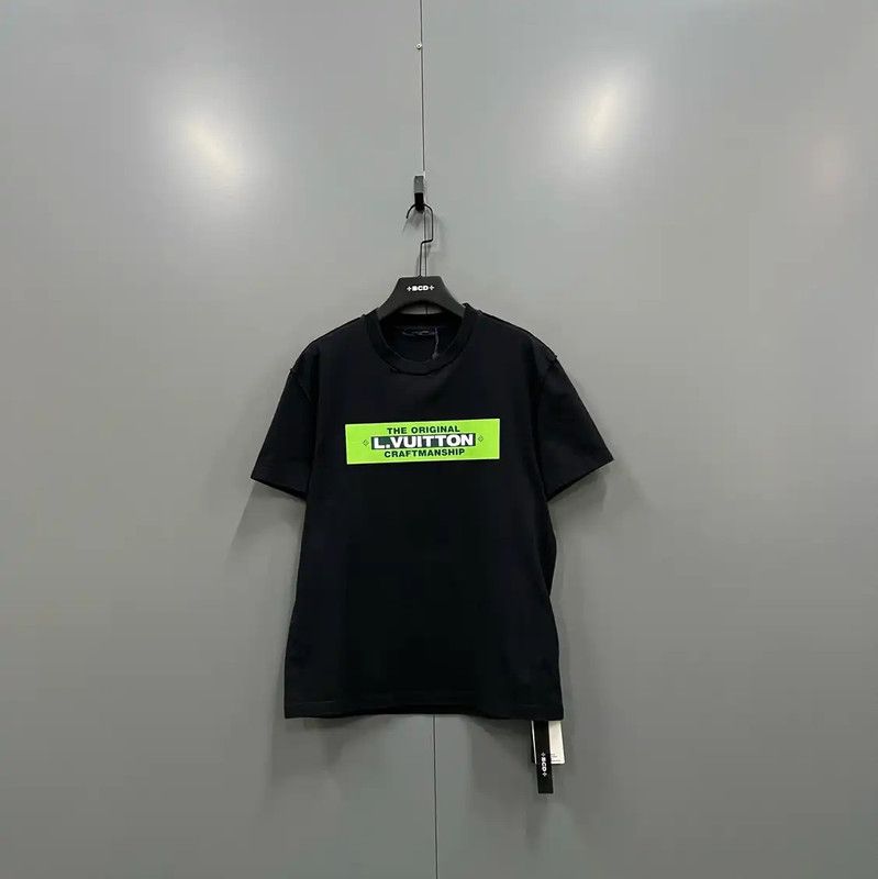 Louis Vuitton Louis Vuitton Black Cotton Logo T-Shirt 0089 Size US L / EU 52-54 / 3 - 1 Thumbnail