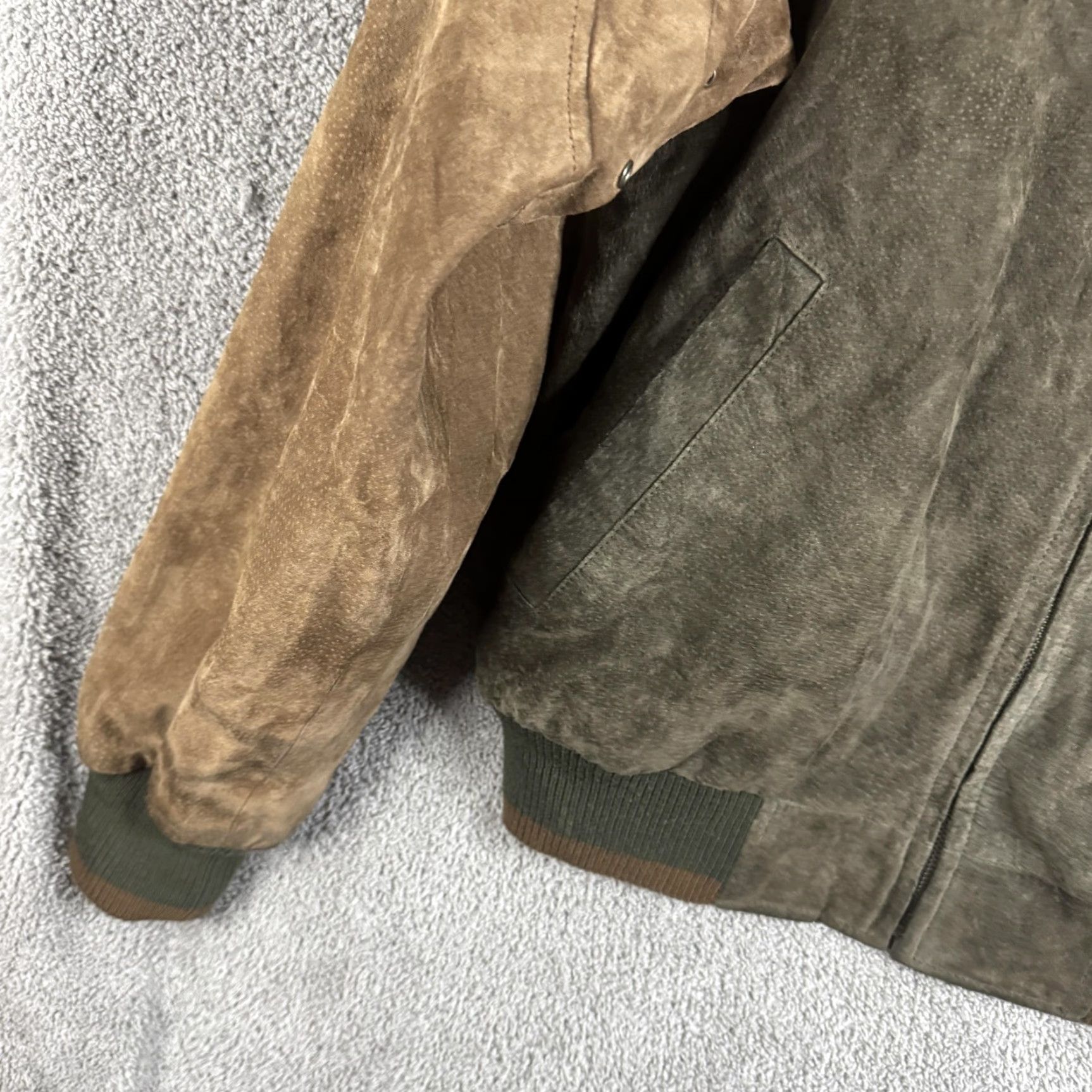 Vintage Stratojac Jacket Mens XL Leather Bomber Full Zip Insulated Outdoor Brown Green Size US XL / EU 56 / 4 - 2 Thumbnail