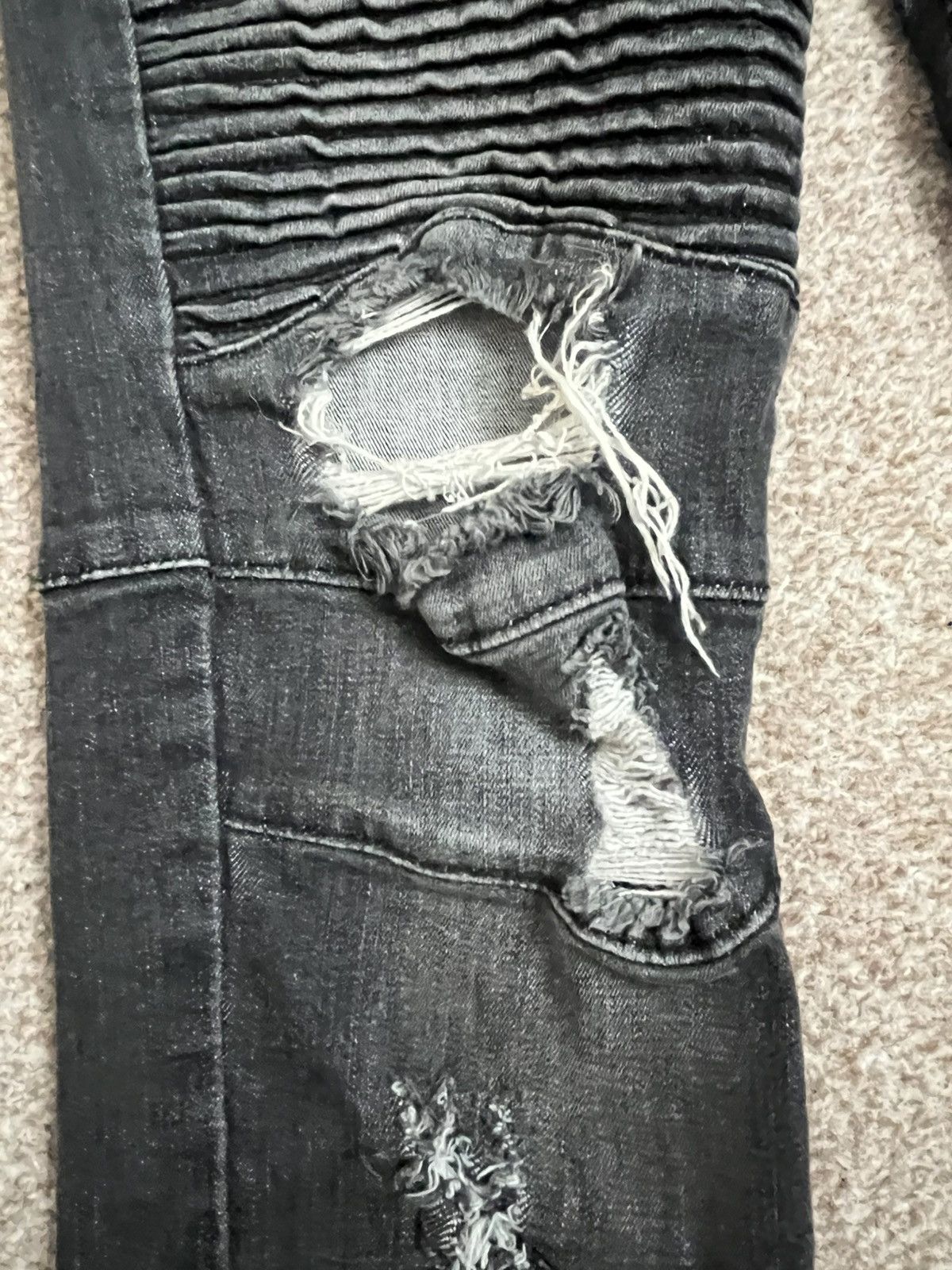 Balmain Balmain black biker jeans size 31 Size US 31 - 3 Thumbnail