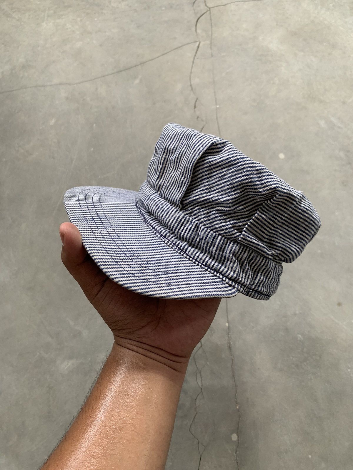 Japanese Brand Work Gear Hickory Train Conductor Hat Size ONE SIZE - 2 Thumbnail