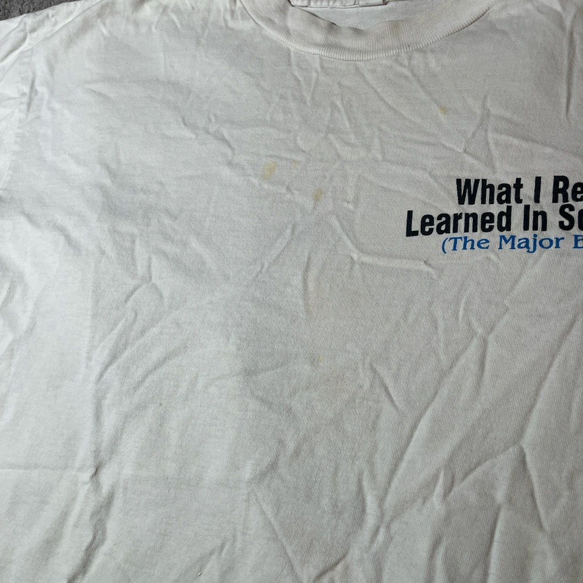 Vintage What I Really Learned in School Vintage Tee Size US L / EU 52-54 / 3 - 4 Thumbnail