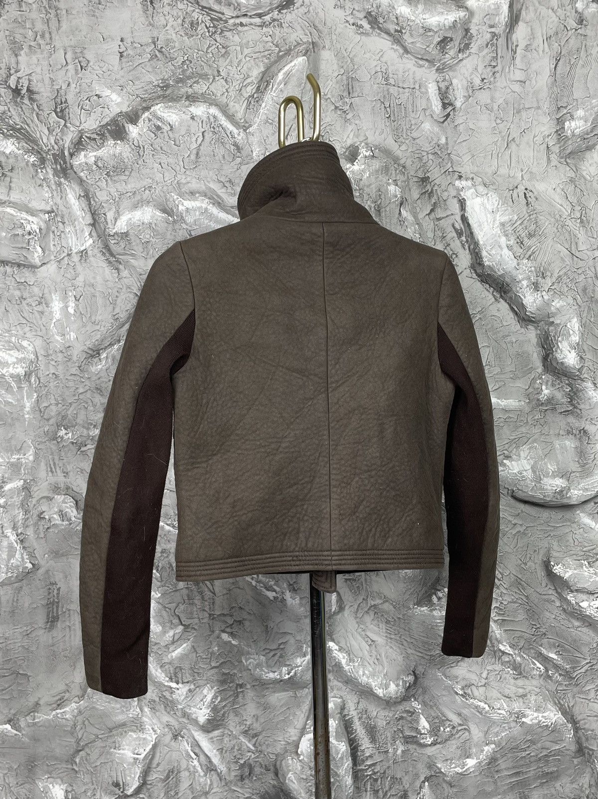 Japanese Brand Vintage Asymmetrical Zip Shearling Jacket Rick Owens Style Size US S / EU 44-46 / 1 - 3 Thumbnail