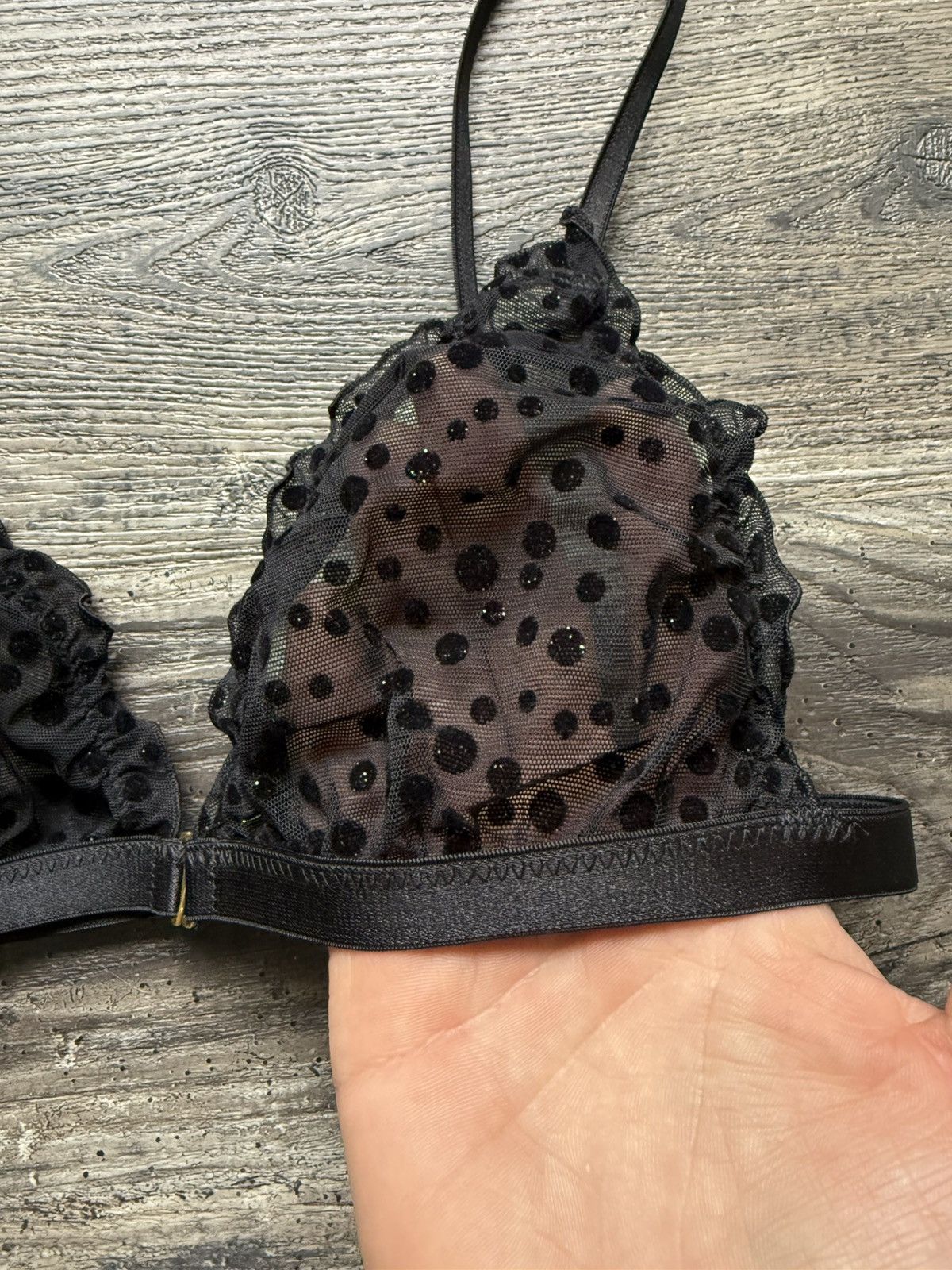 Other NWT - Le Petit Trou See Through Polka Dots Sheer Bra Size ONE SIZE - 3 Thumbnail