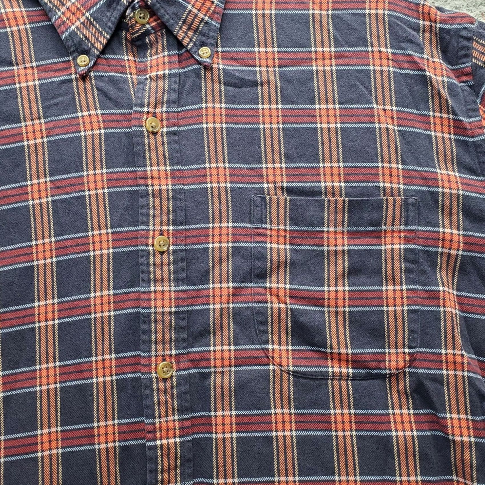 Lands' End Lands' End Mens XL Multicolor Plaid Shirt Button-Down Pocket Size US XL / EU 56 / 4 - 7 Thumbnail