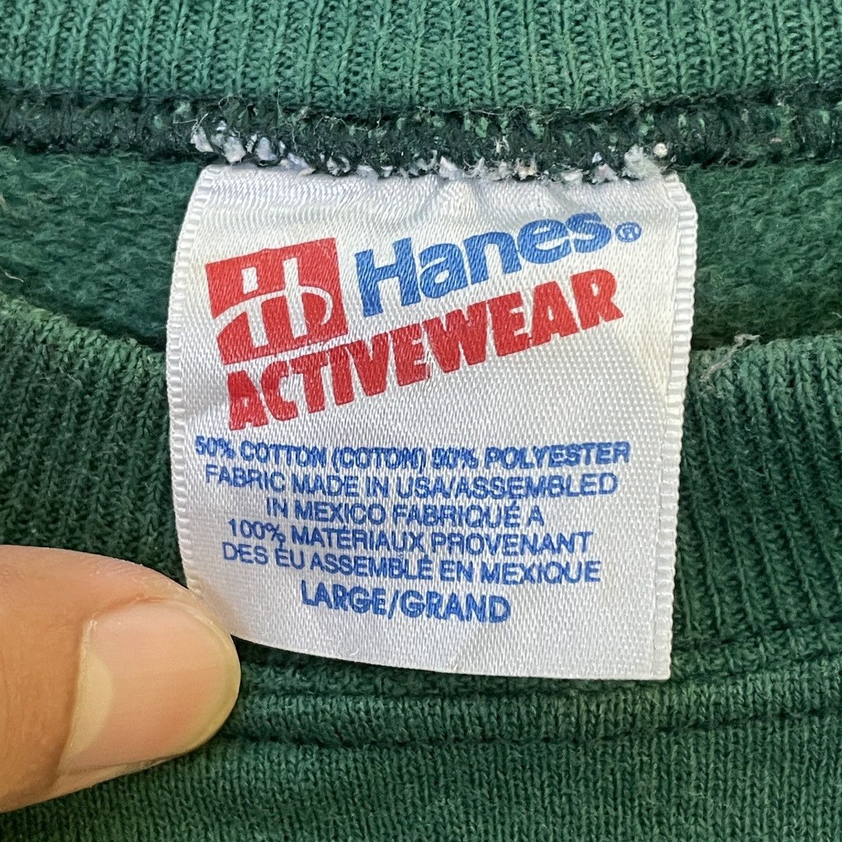 Budweiser Vintage Budweiser Hanes Green Sweatshirt Size US L / EU 52-54 / 3 - 9 Thumbnail