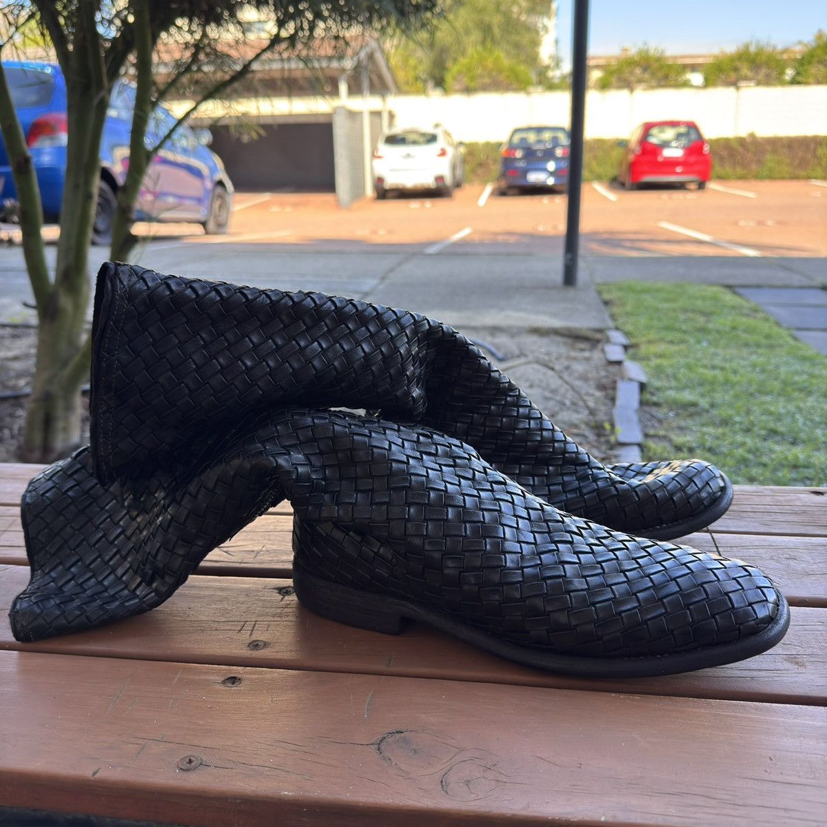 Guidi Rare, brand-new Guidi Archive 989 woven long boots, size 42 Size US 9 / EU 42 - 10 Thumbnail