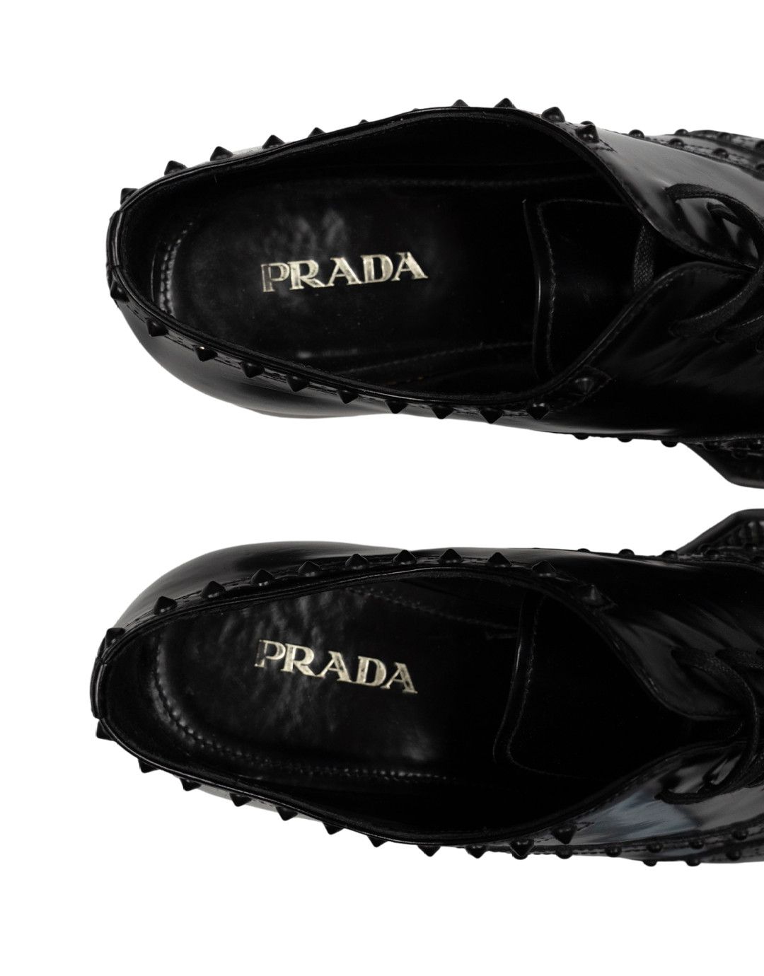 Prada Prada FW09 Studded Leather Spike Derbys Size US 7 / EU 40 - 5 Thumbnail
