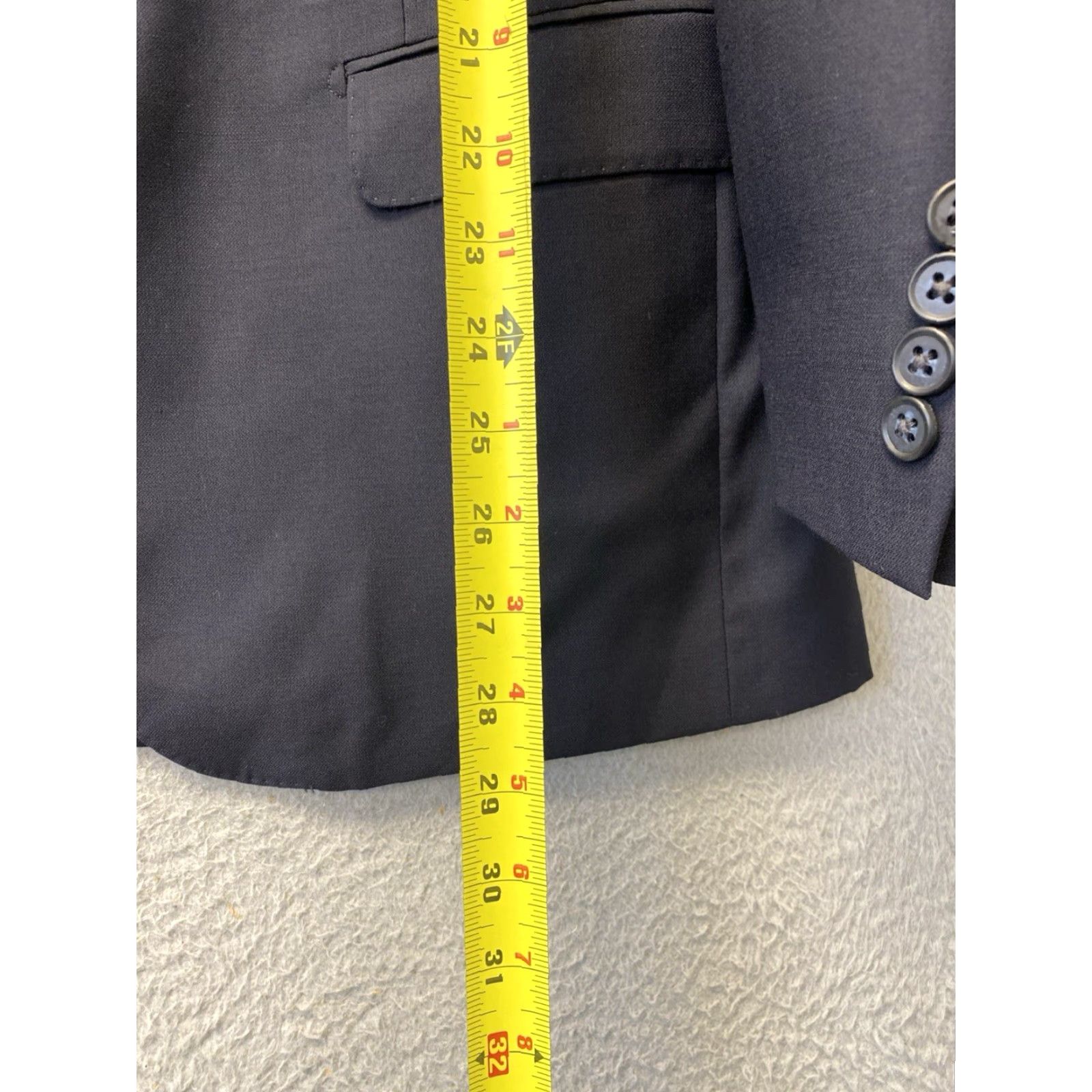 Vintage VINTAGE Zanetti Navy Blue Wool 2-Button Single-Breasted Blazer Men 38R Sports Size 38R - 5 Thumbnail
